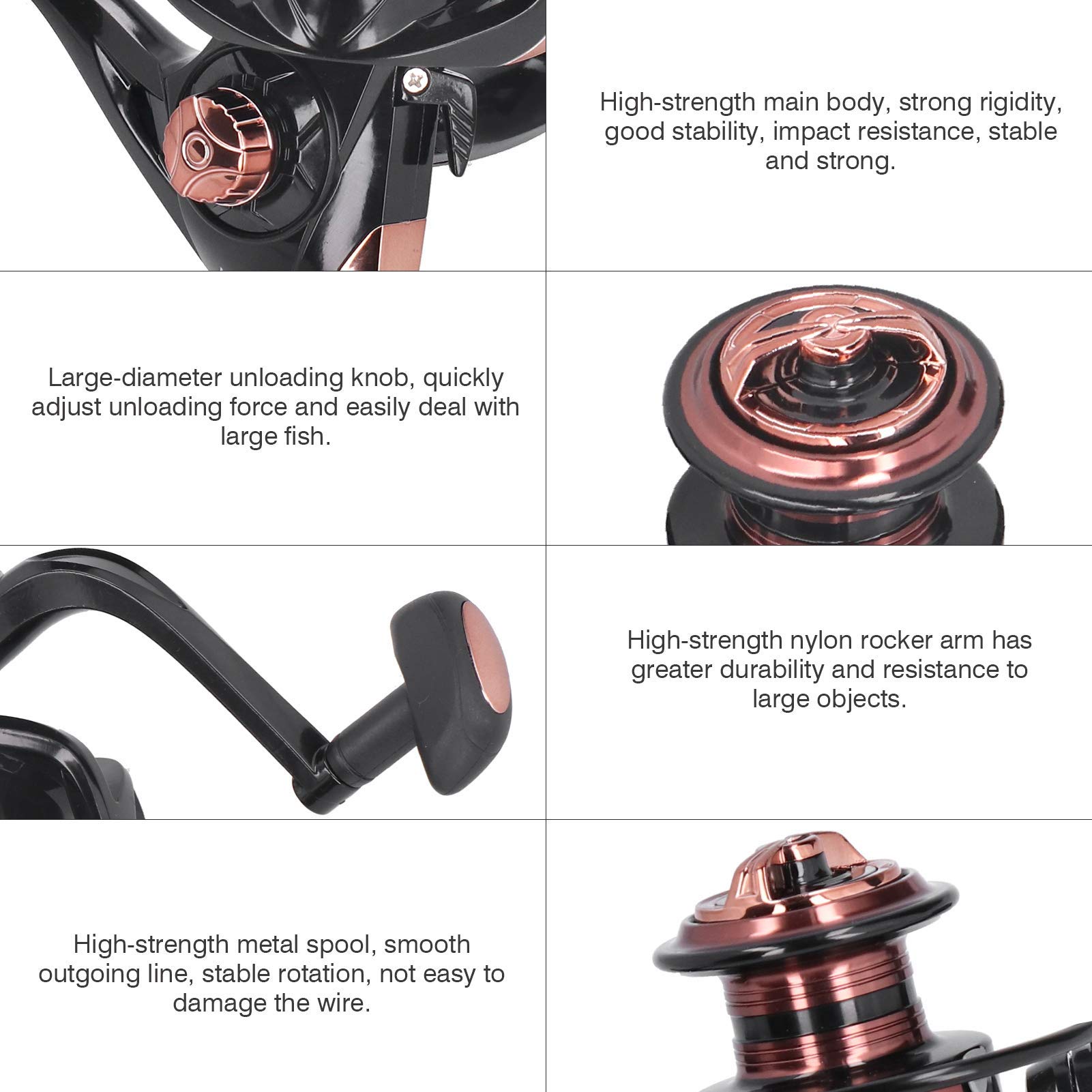 QSTDGVPW Robuste Raft-Angelrolle Aus Metall - Kompakt & Vielseitig Für Boot & Eisfischen