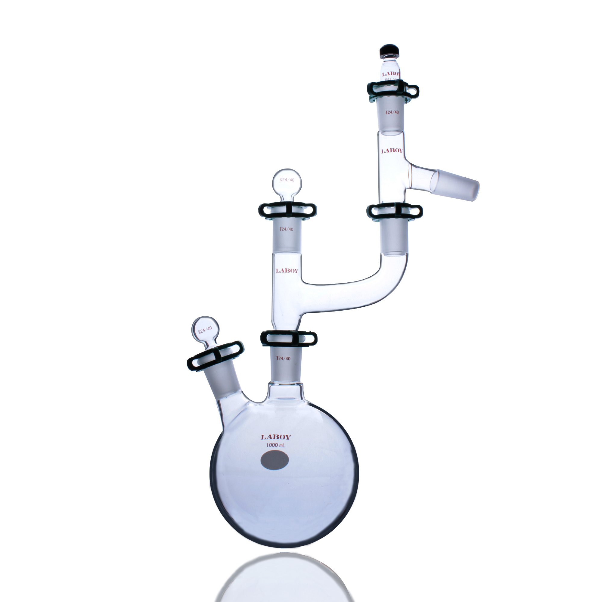 Laboy cristal 24/40 Kit de Química Orgánica Destilación Aparato cristalería de laboratorio kit 11 piezas