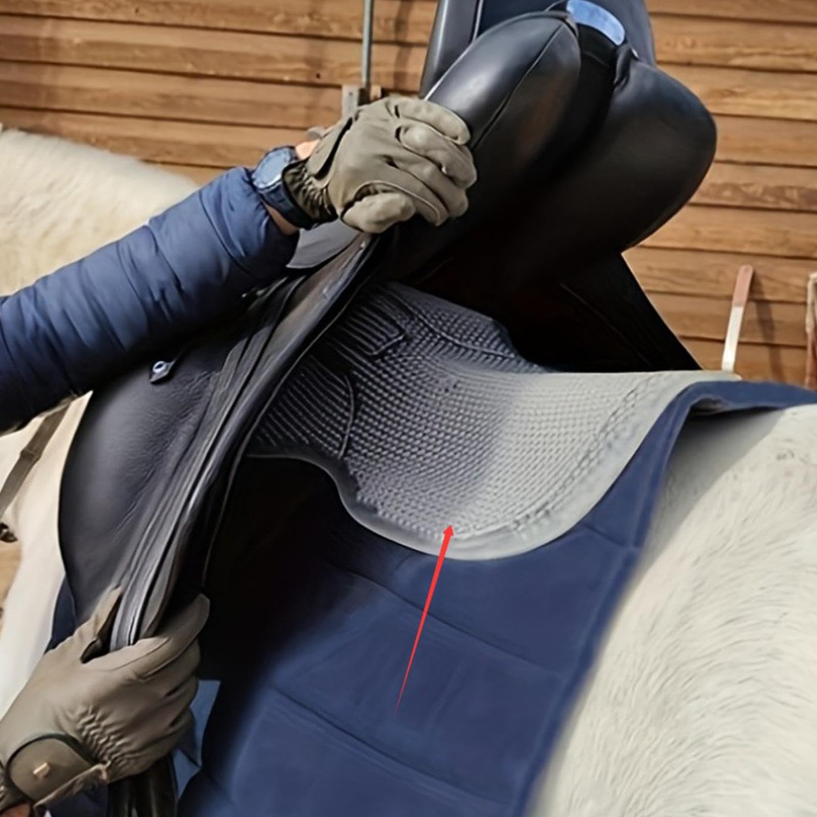 Almohadilla para Caballo de Gel de Silicona Antideslizante Absorbe Impactos para Mayor Comodidad Transpirable Adecuada para Montar Y Uso
