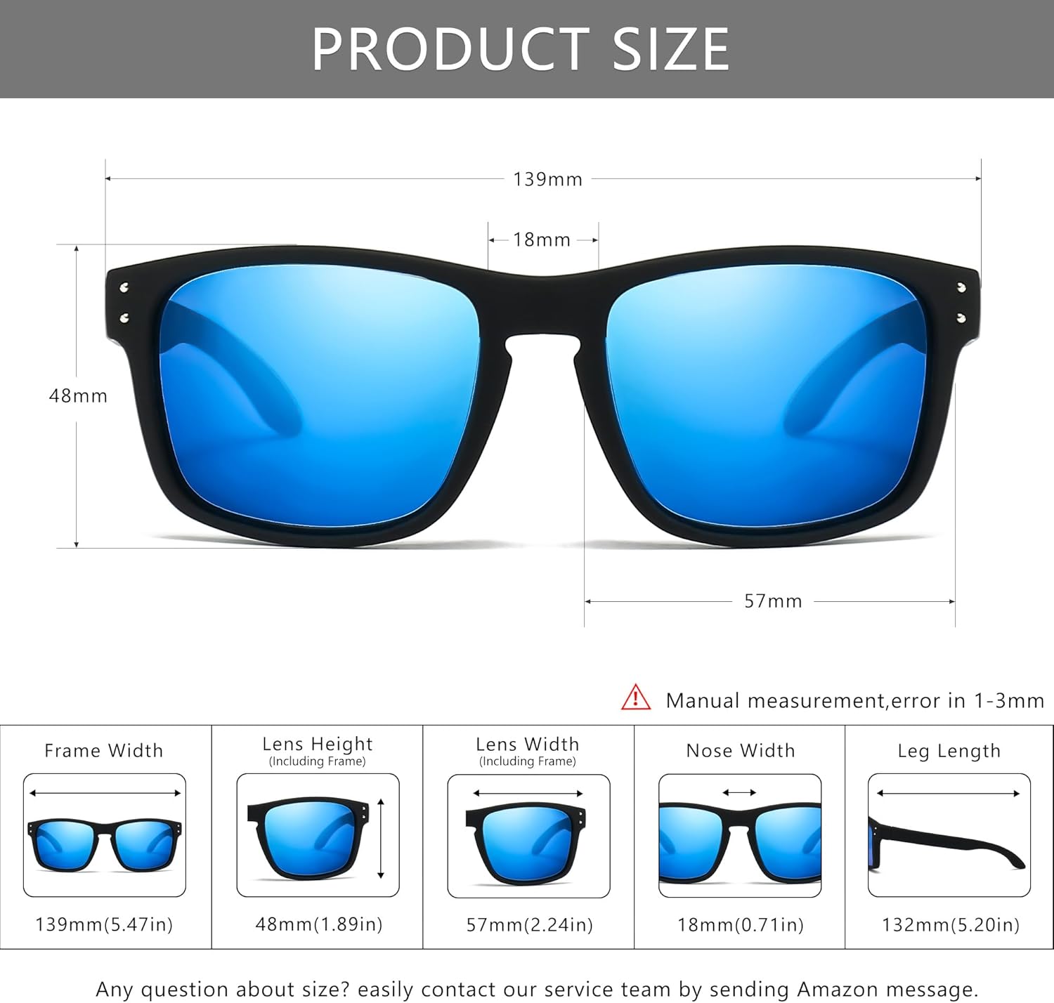 SUNGAIT Polarized Sports Sunglasses for Men Women: Retro Square Shades UV400 for Driving Fishing Cycling Running Golf - Image 6
