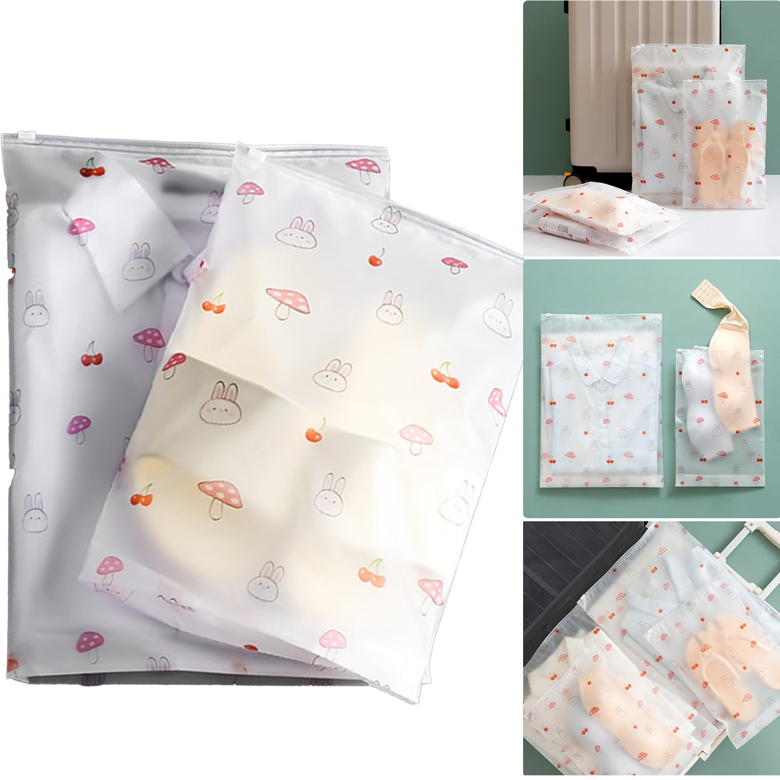 Sac à vêtements imprimé lapin pour organiser la valise et le dressing des enfants