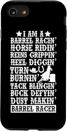 Funda para iPhone SE (2020)  7  8 I Am A Barrel Racer Barrel Racing Barrel Race