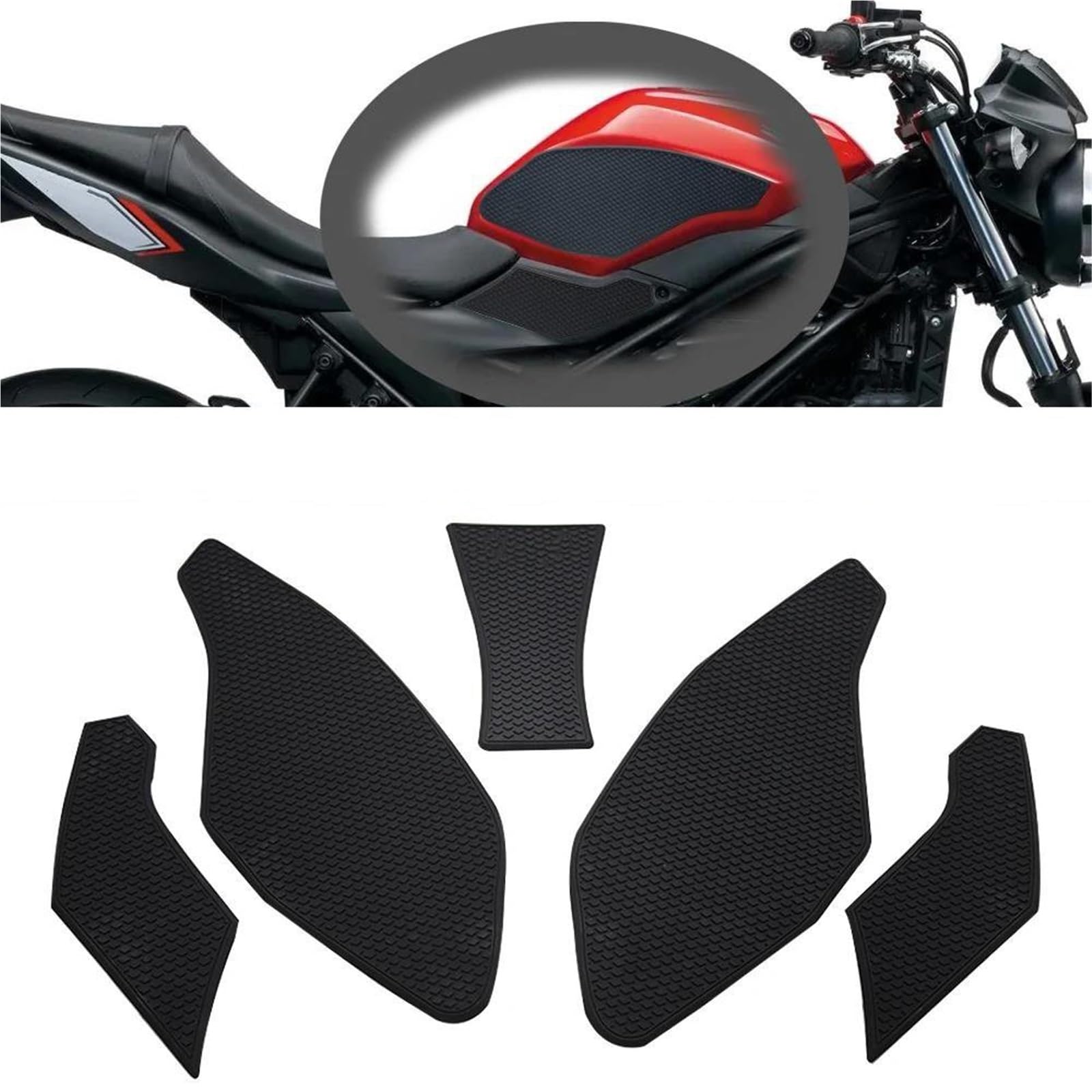 Adesivi per paraserbatoio Adesivi Laterali Antiscivolo per Serbatoio Carburante per Motocicletta per Suzuki SV650 SV650X SV 650 SV650 650 2023-2024 Adesivo Impermeabile