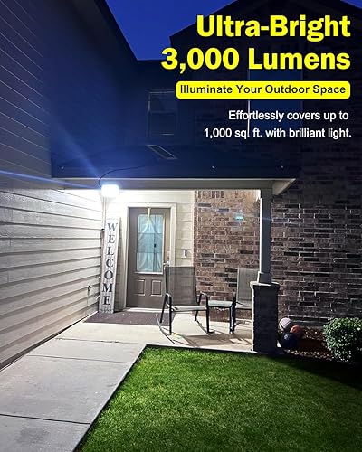 Miniatura 4 de Luces de inundación LED solares para exteriores luces de patio de seguridad impermeables con control remoto, iluminación brillante de 6500 K