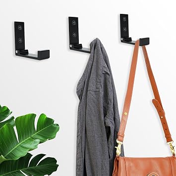 Aynoo Folding Coat Hook, 2PCS Folding Wall Hooks,Metal Heavy Duty Metal Coat Towel Hooks, 2 Pack