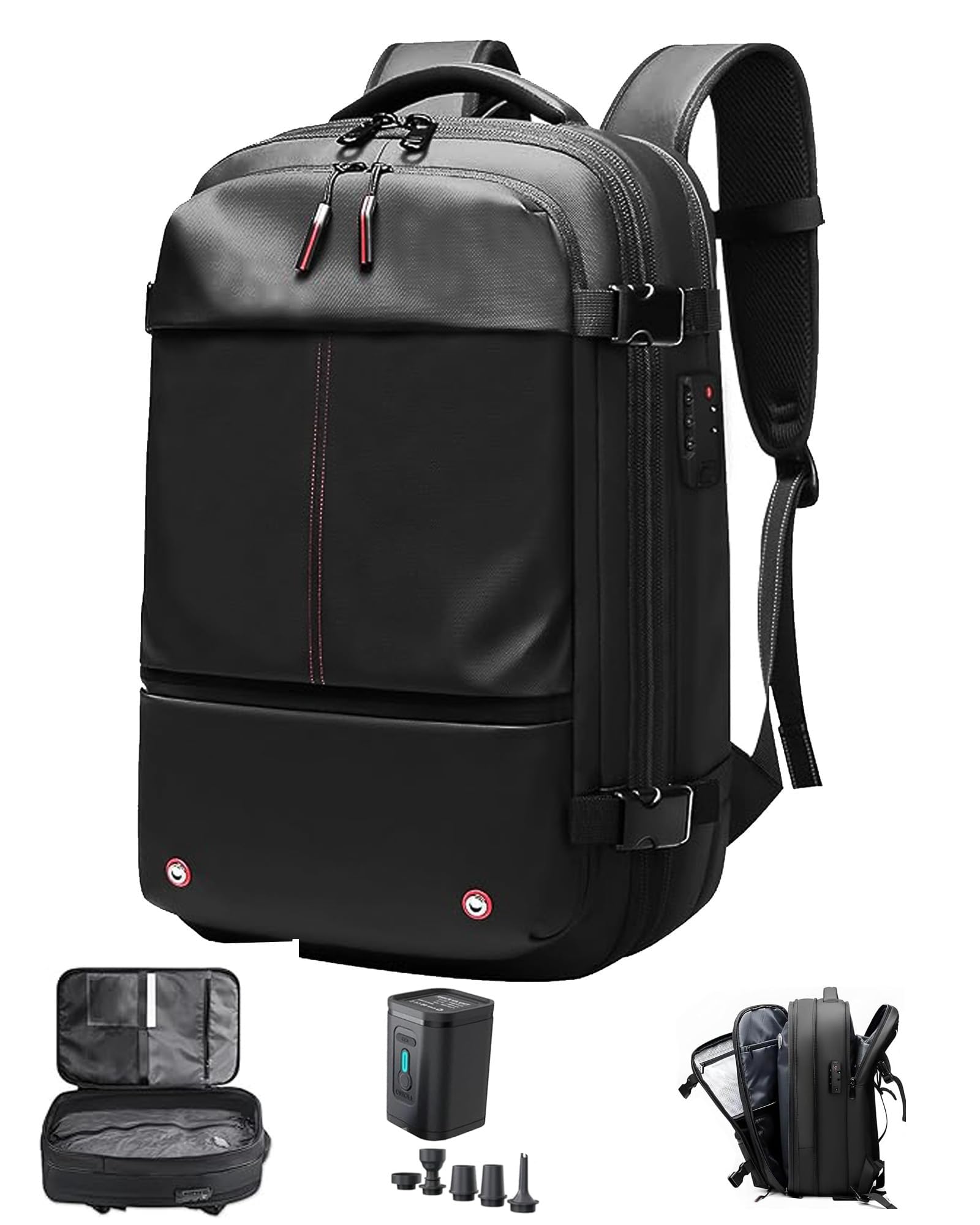 Photo 1 of [VACUUM NONFUNCTIONAL] ALLANDWELL Vacuum Backpack Travel, Vacuum Compression Backpack, 60L Expandable Carry-On | Space-Saving Travel Bag with TSA Lock, Water Resistant