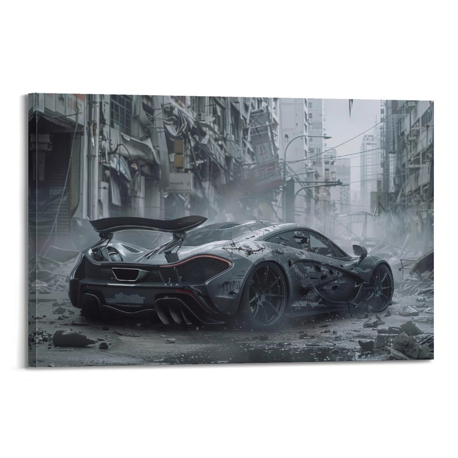 JIYAYCU Supercar-Poster P1, personalisiert für eine postapokalyptische Welt, dekoratives Gemälde, Leinwand-Kunstbild, 60 x 90 cm