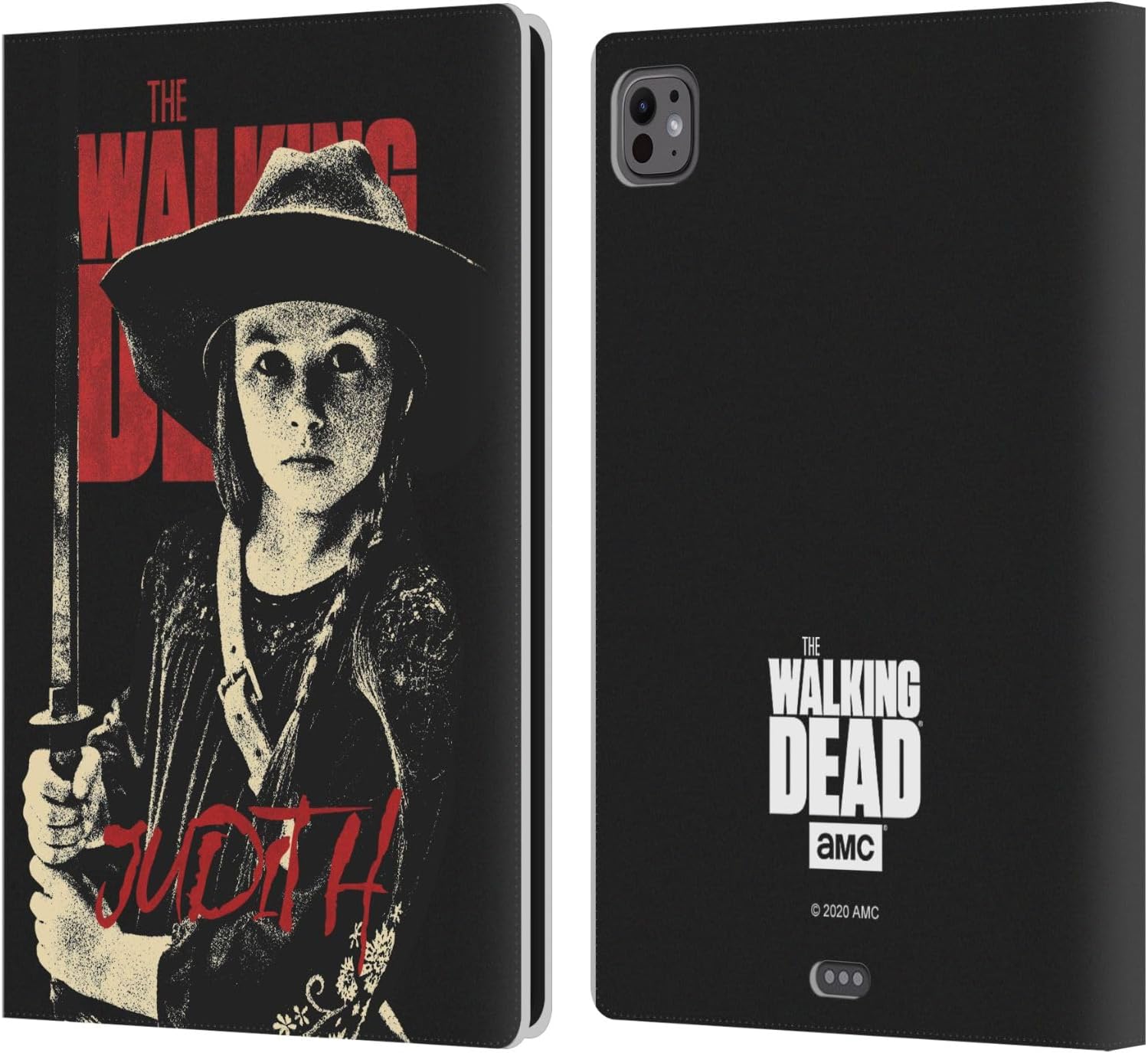Head Case Designs Officially Licensed AMC The Walking Dead Michonne Season 10 Character Portraits Leather Wallet Case Compatible with Apple iPad 9.7 2017 / iPad 9.7 2018