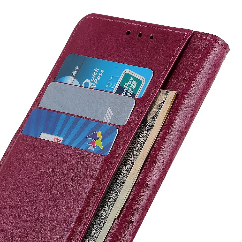 Custodia Con Portafoglio Per Google Pixel 6a, Flip In Pelle Con Slot Carte E Funzione Stand, Anti-Slip, Marrone - 3