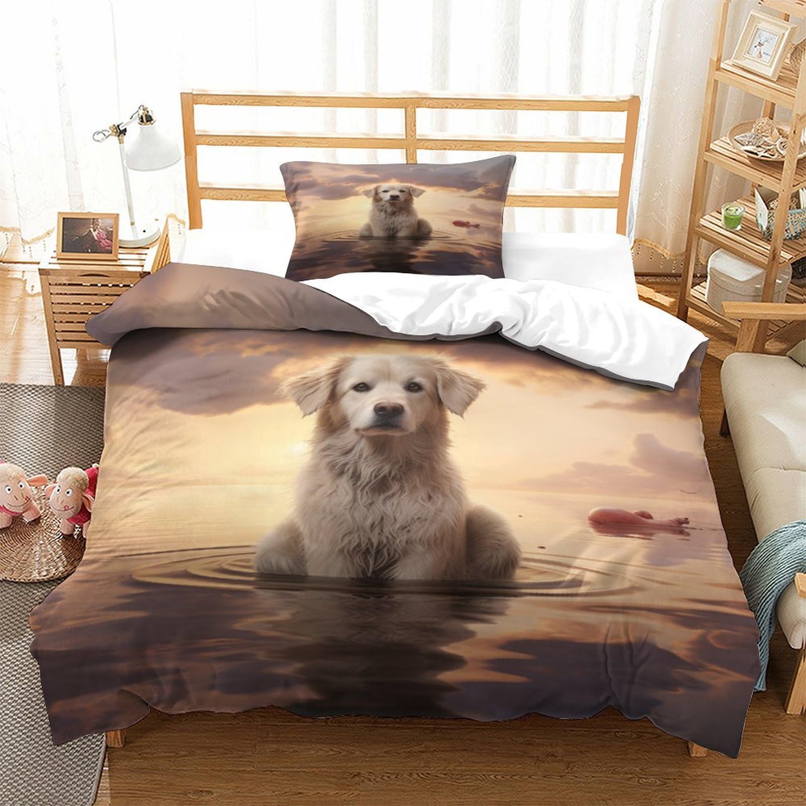 P1S9U7W5Y 3D Printed Duvet Cover Set 3 Pieces Microfiber Bedroom Decor Bedding for Adults Teens Multi-Scene Use Single（135x200cm）