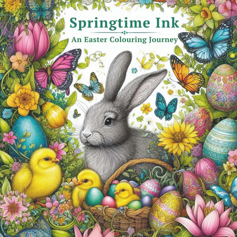 Springtime Ink An Easter Colouring Journey (Inky Escapes Collection)