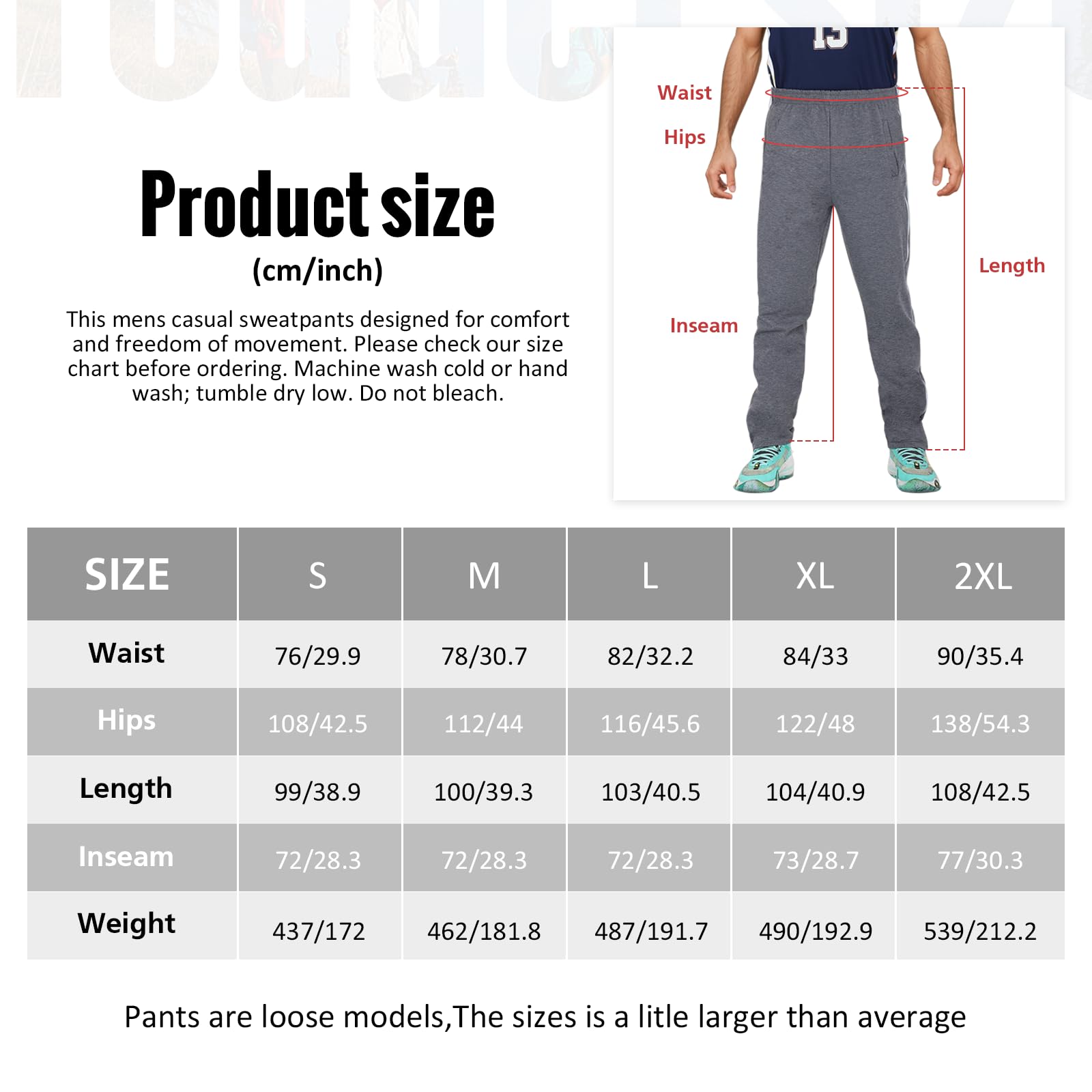 BWBIKE Pantalon Homme Survêtement de Rééducation Détachable - Zip Intégral - Training Sportif Décontracté