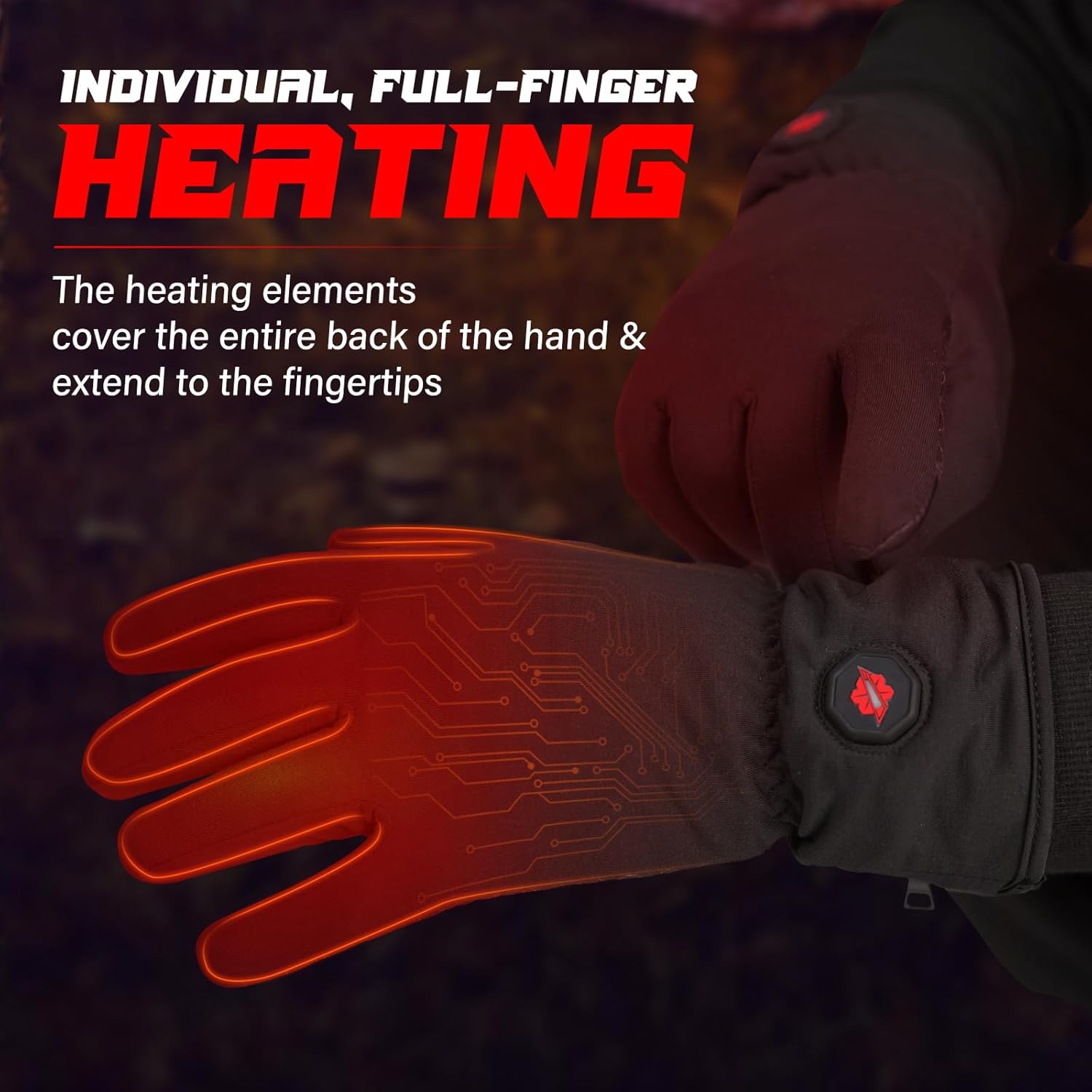 Dr.Warm Heated Glove Liners for Men Women, Thin Heated Work Gloves with Touch Screen Fingers Rechargeable Battery Heated Gloves, Hand Warmers for Winter Driving, Typing, Running - Image 3