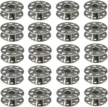 Blooy - 20PCS 270010S Steel Bobbin for Industrial 1-Needle Sing Machine Part JUKI BROTHER SINGER CONSEW DURKOPP JACK ZOJE