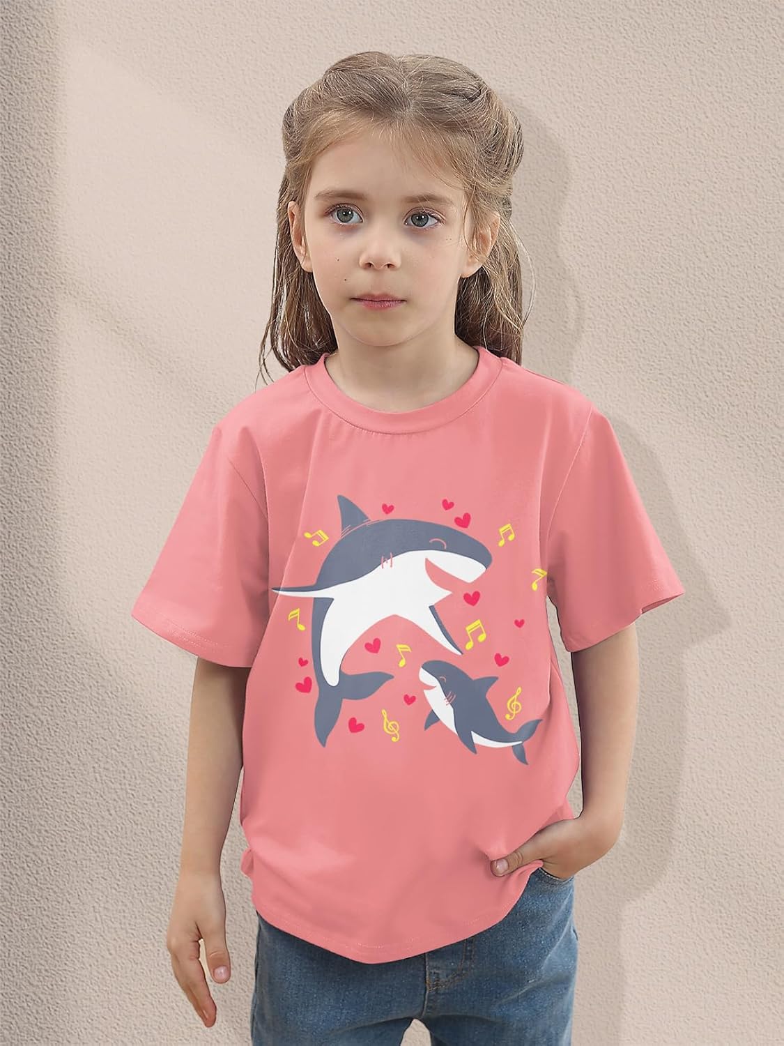 RAISEVERN Girls Clothes Cute Graphic Shirts Kids Short Sleeve T-Shirt Ocean Tee Tops Outifits - Image 4