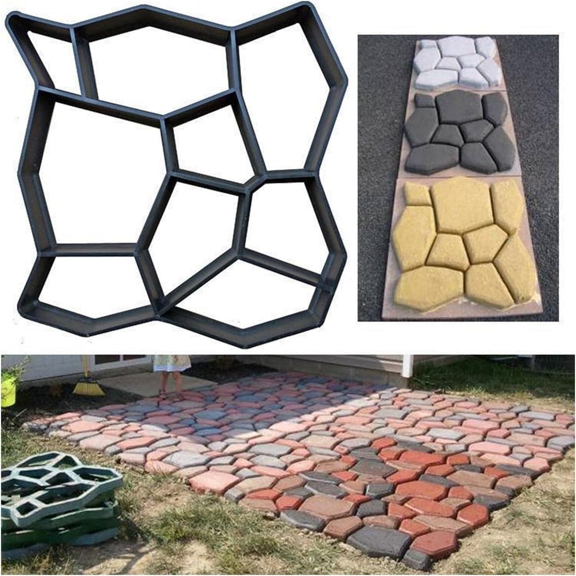 Moldes de cemento para caminos de jardín y pavimento de patio trasero