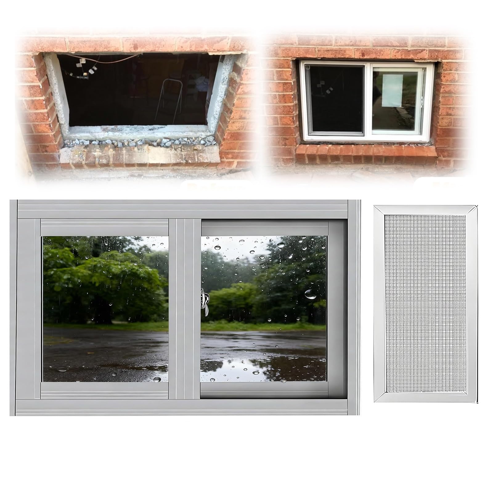 Ventana deslizante de vinilo para renovar baños y sótanos sin reformas complicadas