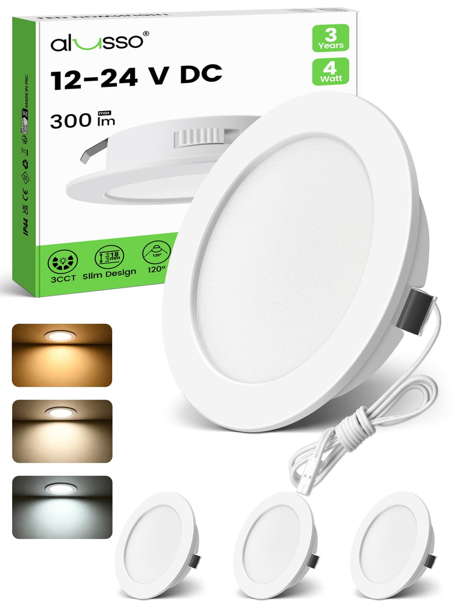 ALUSSO 12-24V LED Recessed Ceiling Spotlights, IP44 โ image 1