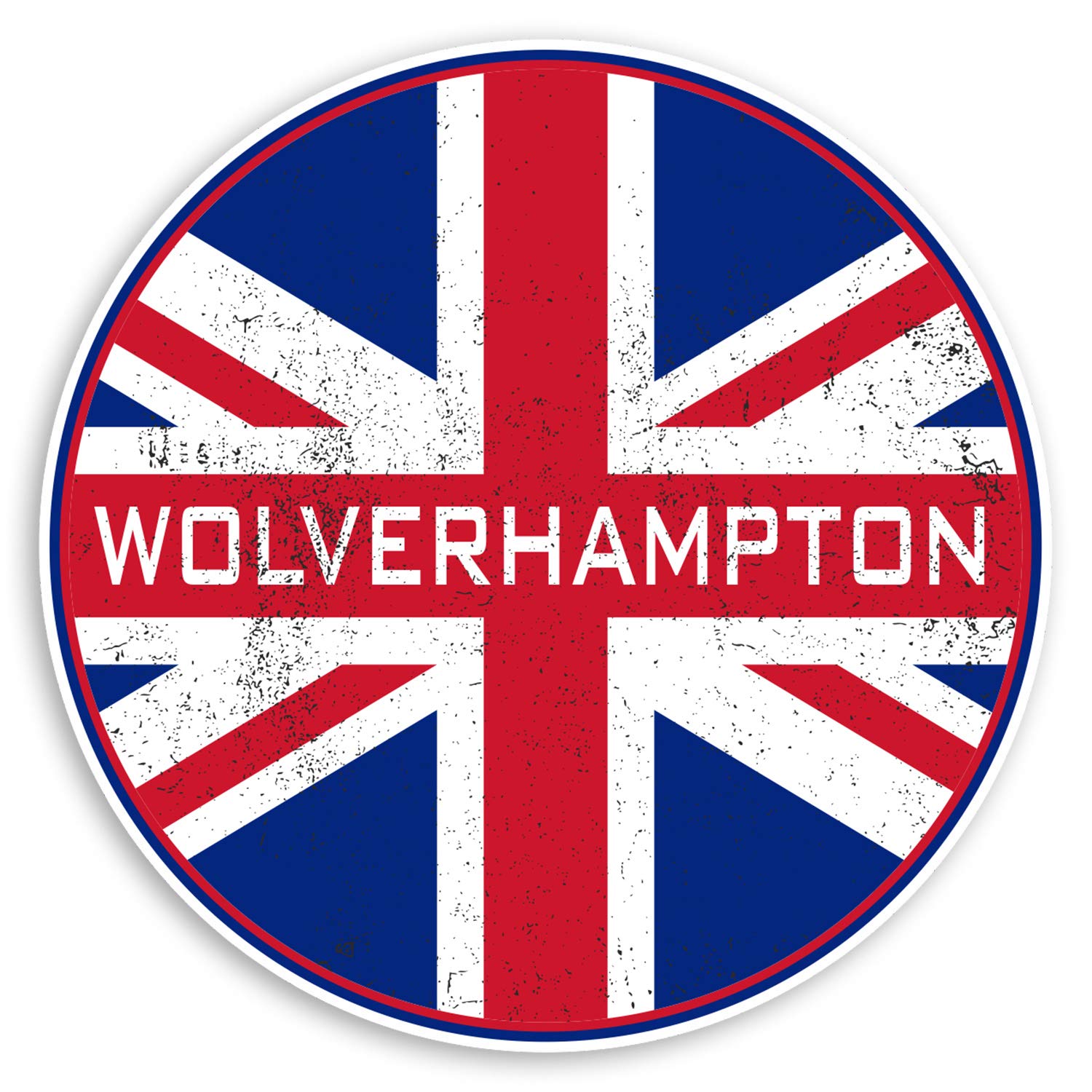 Destination Vinyl Ltd Multi 2 X 10Cm Wolverhampton Vinyl Stickers England Uk Gb Flag Luggage Sticker #30476 (10Cm Wide)