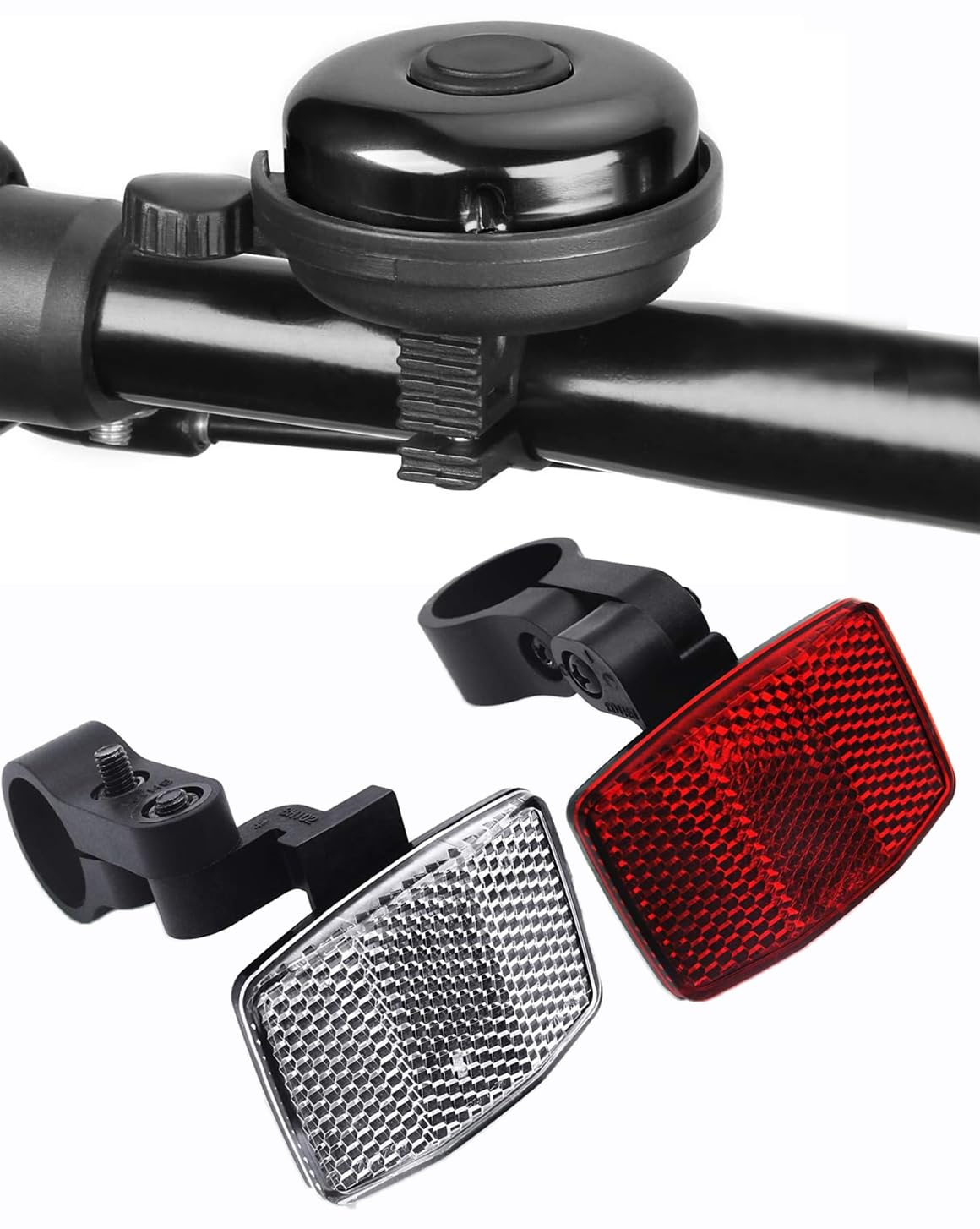 Kit 2 Riflettori Posteriori Per Bici, Universali, Impermeabili, Per Manubrio E Reggisella, Sicurezza Stradale