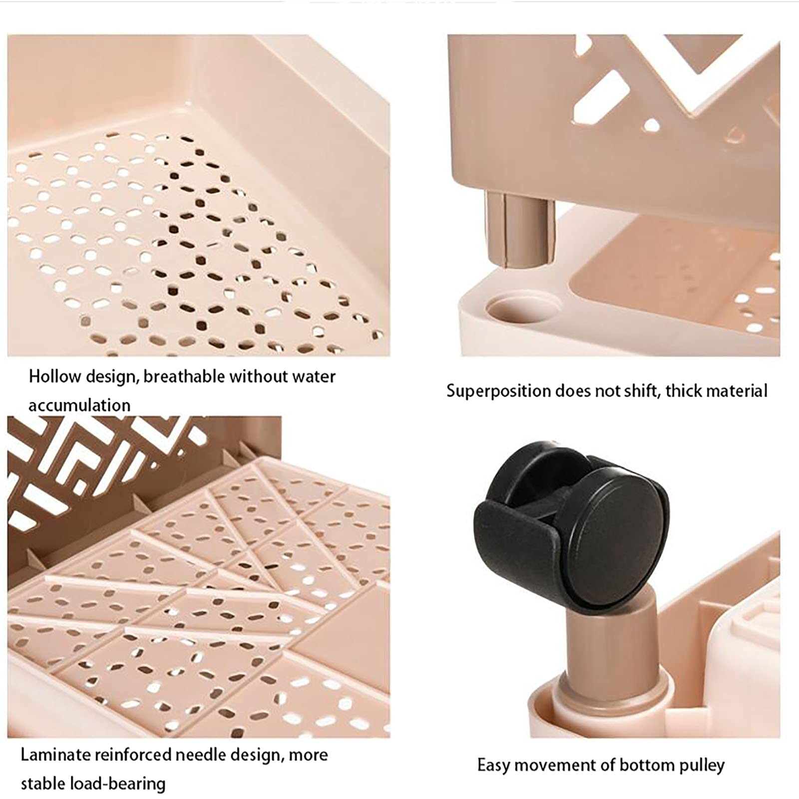 Exquisitos estantes de baño Estante de Almacenamiento de baño Unidad de Almacenamiento rodante Carro Organizador Plástico Piso a Techo Cocina Baño Inodoro Estante de Almacenamiento