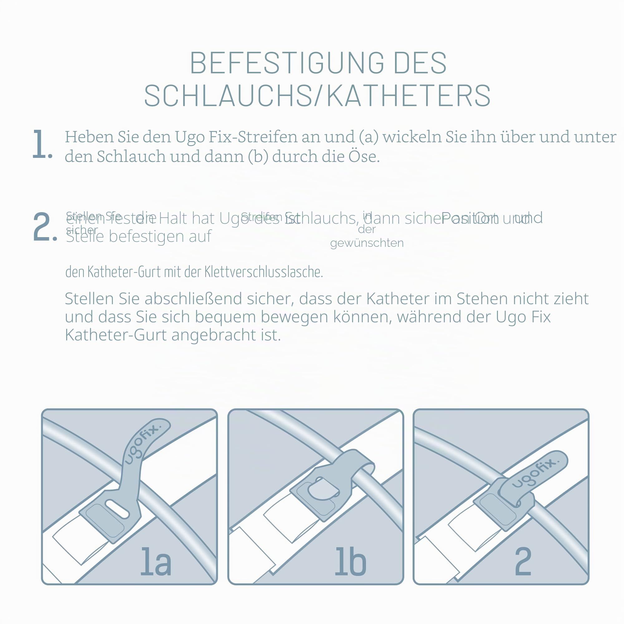 Ugo Fix-Kathetergurt (x5) – Katheter Befestigungsgurt/Katheterhalter mit rutschfestem und allergiefreiem Silikongriff und gratis Wäschesack (Extra Lang (5er Pack))