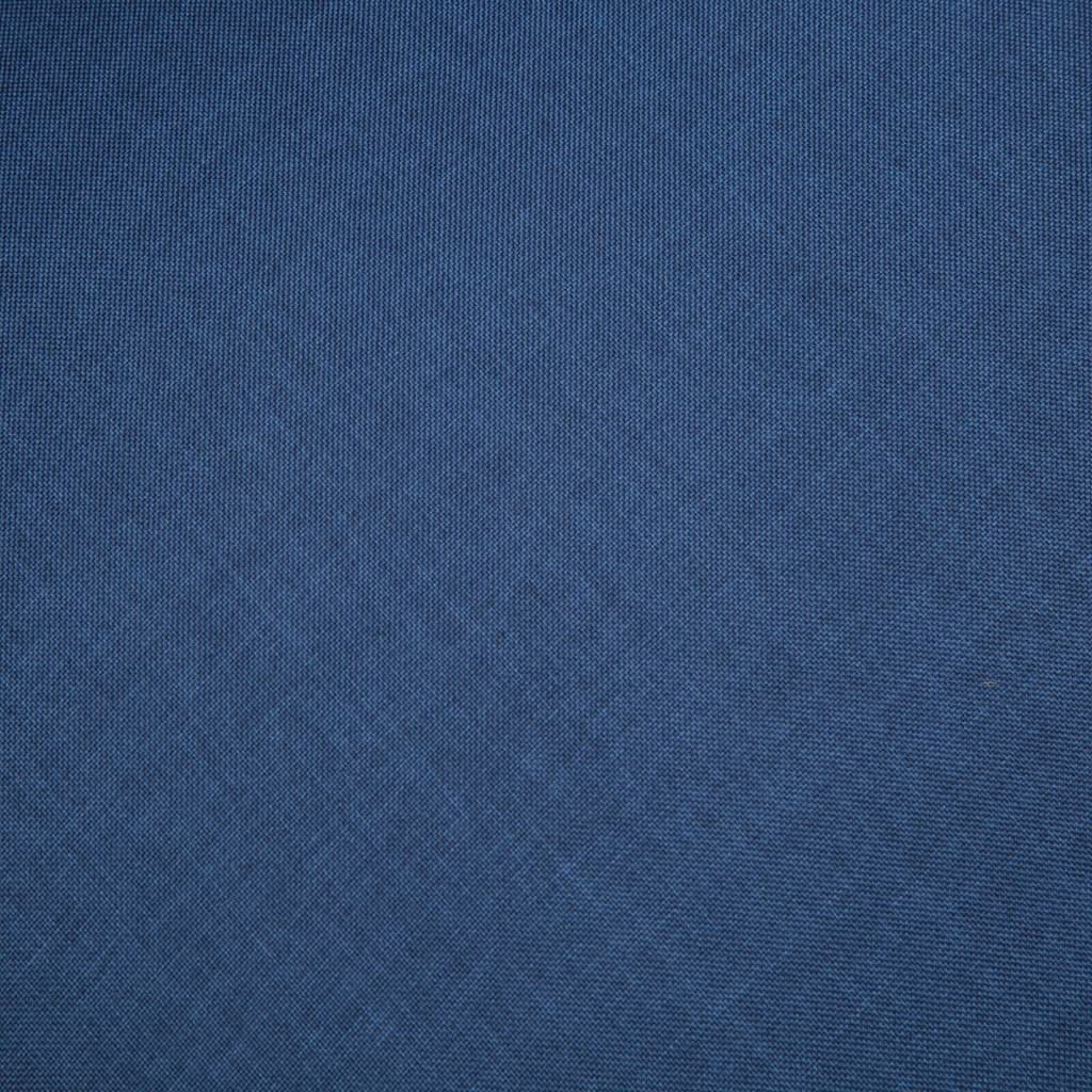 Divano 2 posti tessuto poliestere blu legno massello | Imbottitura in schiuma, struttura robusta, design elegante, facile da montare, per soggiorno