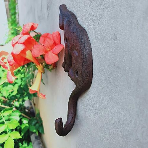 Miniatura 9 de BRASSTAR Ganchos de pared de gato de hierro fundido, montaje de pared decorativo para gato para colgar plantas, cesta de flores, soporte para
