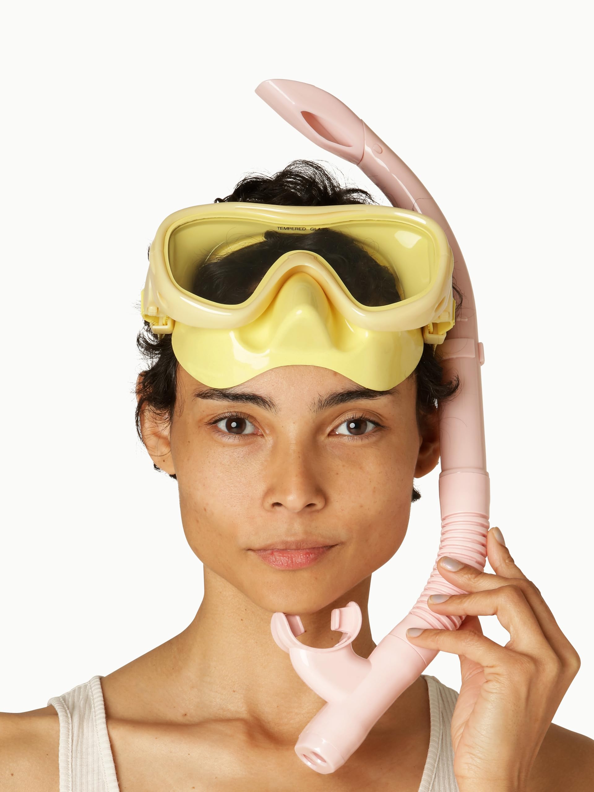 Petites Pommes Ariel Ensemble tuba et masque – Équipement professionnel en silicone avec vision grand angle pour la natation et la plongée