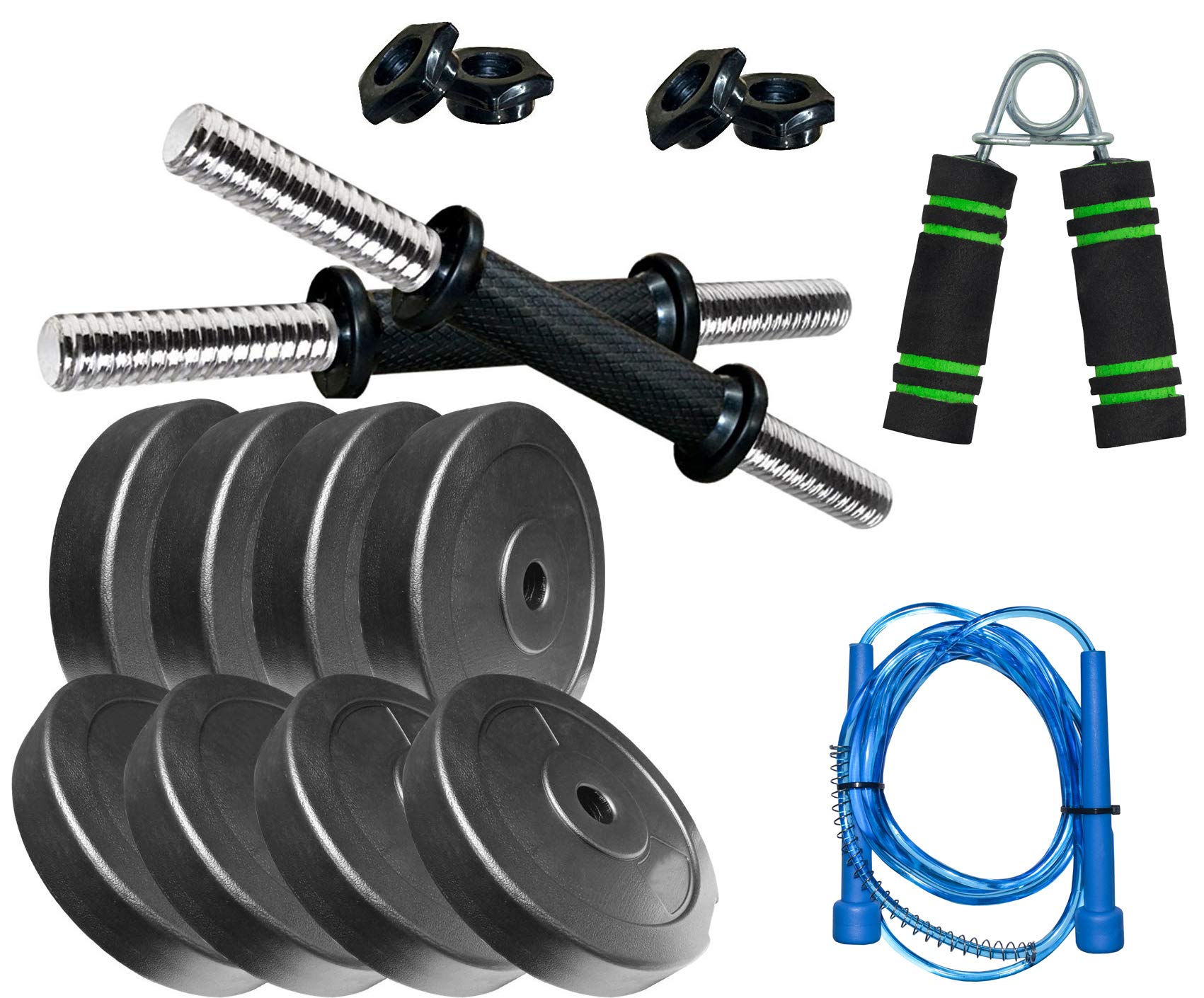 TRIUMPH Dumbbell Set, PVC Dumbbell Plates, Dumbbell Weight with 1 Pair Dumbbell Rods and Accessories (20KG SETA) (B08PV5ZBJD) Amazon Price History, Amazon Price Tracker