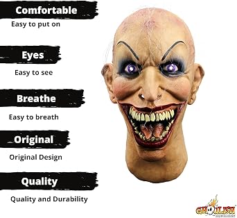 Ghoulish Productions Grand High Witch Mask for Adults Latex Costume The Grand Witch Full Head Mask for Halloween Cosplay Horror Parties Witches Collection One Size