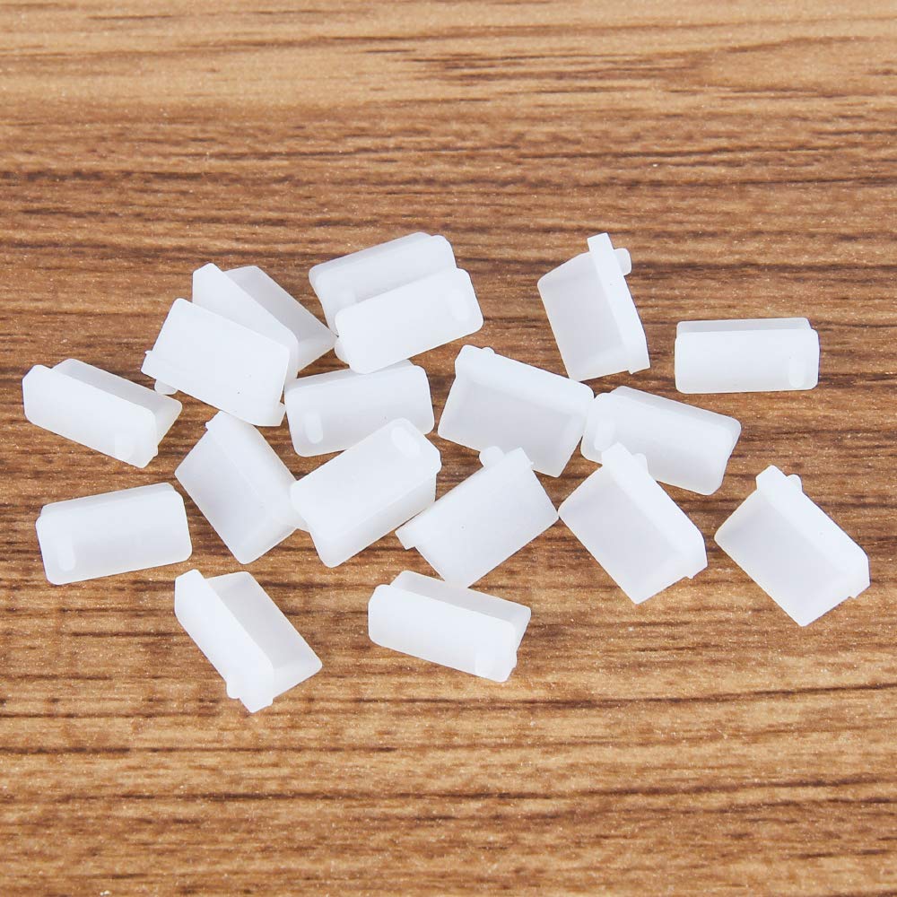 HFEIX Silicone Type-A USB Dust Plugs Desktop PC Laptops USB Port Anti Dust Covers (Transparent50)