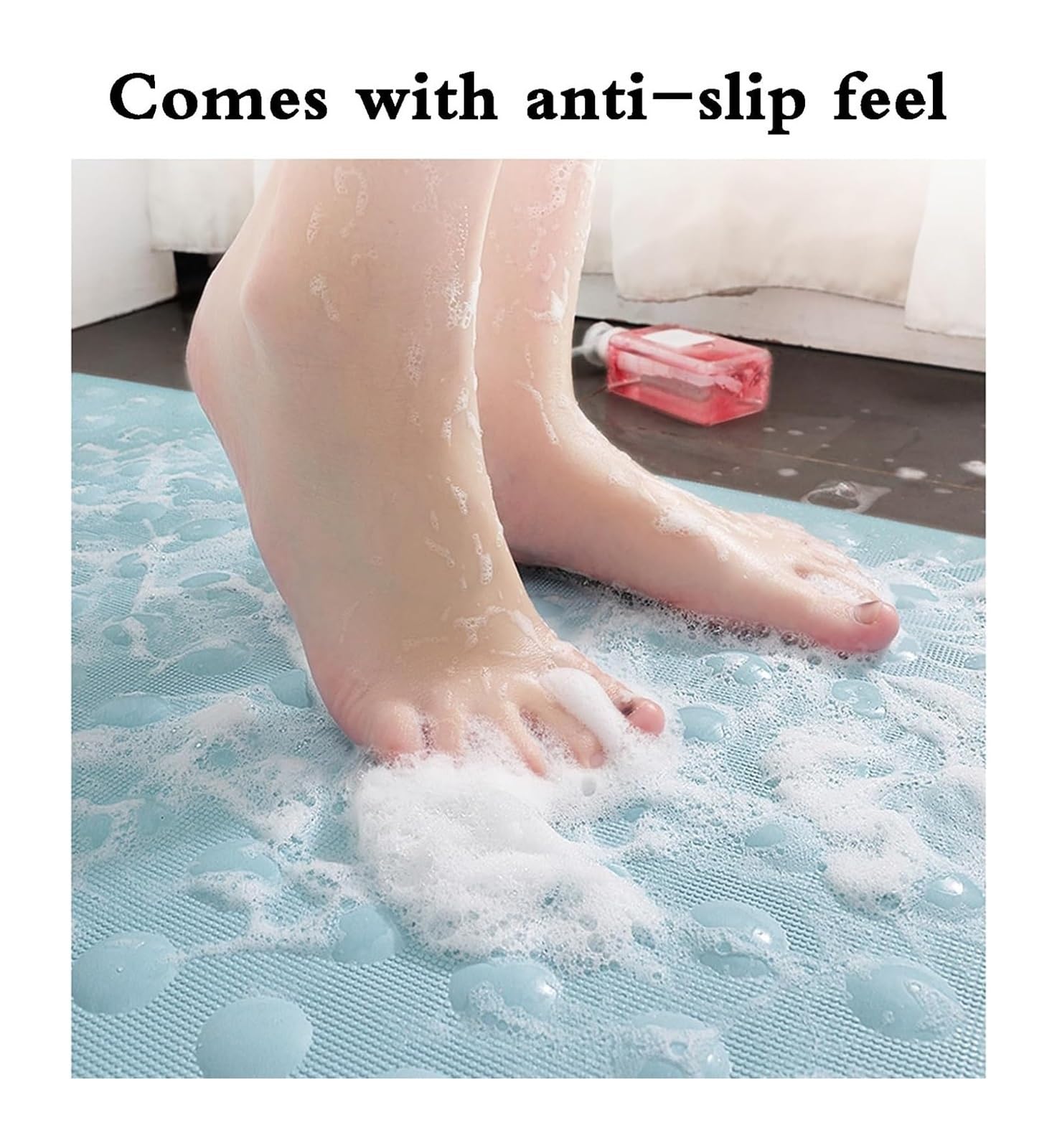 Colchón de baño Antideslizante Non Slip Bath Mats For Inside Bath,Comfortable For Feet,Durable Resistant,For Bathtub,Anti Slip Mat For Inside Shower and Bath(Grey,40 * 70cm)