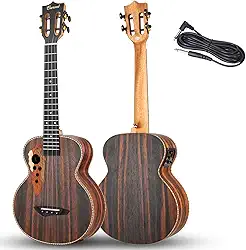 Pequenas imperfeições - 66.0 cm Caramel CT904 ébano Tenor LCD visor colorido jogador profissional elétrico Ukulele para iniciantes