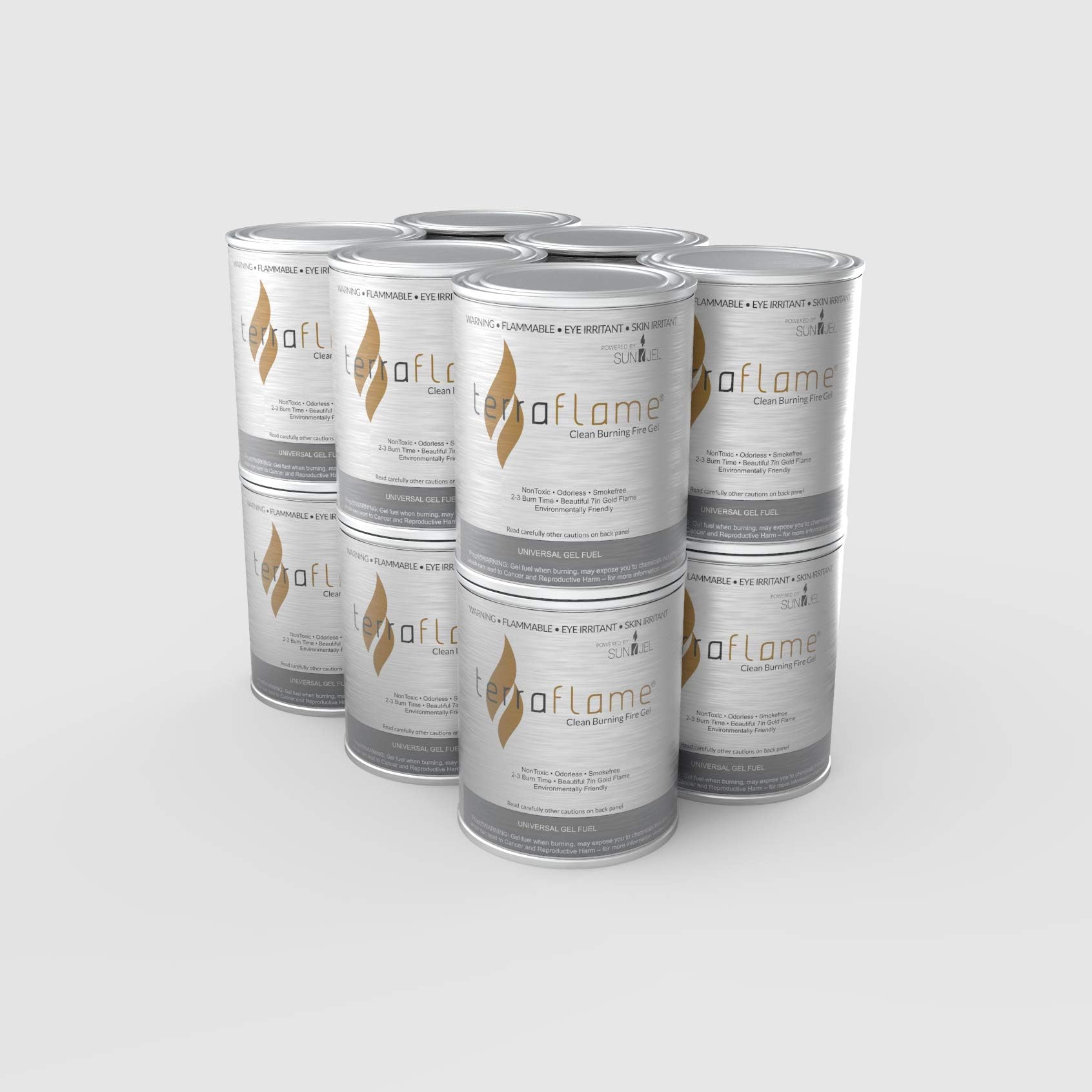 Fume-free Firespace Gel Fuel Canister, Pure Gel, 12 pack