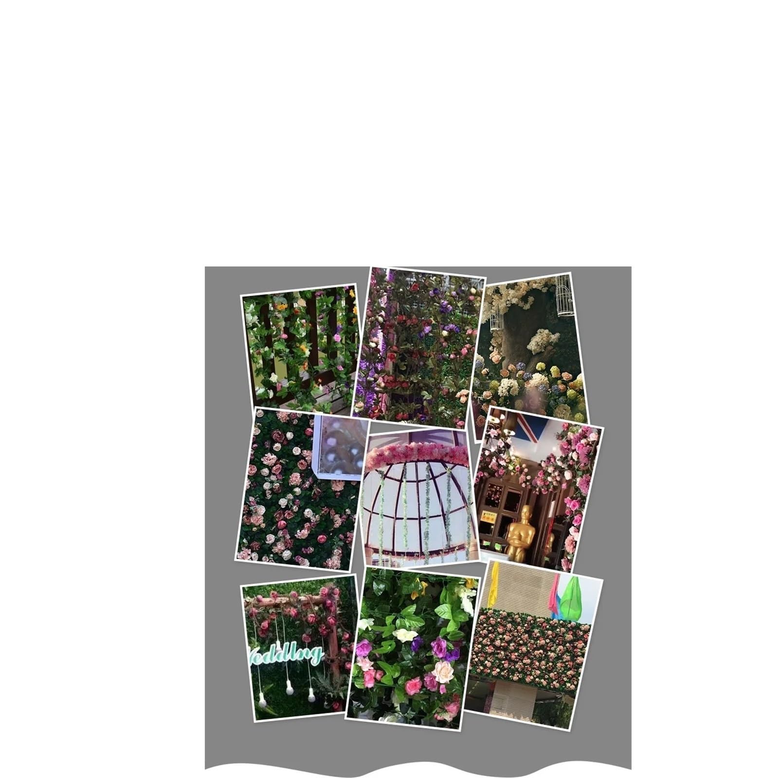 Künstliche Rosenranke 2,5 m lange Blumengirlande, künstliche Rosenrebe | Künstliche Blumen for Aufhängen, Efeu-Körbe, Hochzeitsbogen, Garten-Hintergrunddekoration(Rose Vine Orange,5pcs)