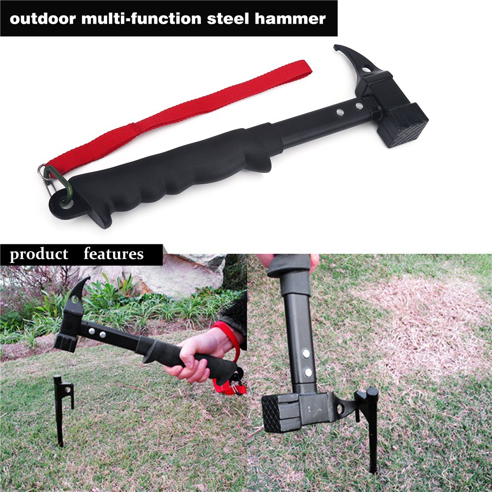Multifunktion , 4 in 1 Outdoor Werkzeug mit Gummi Griff, f¨¹r Outdoor Enthusiast, Camping & Zeltbau