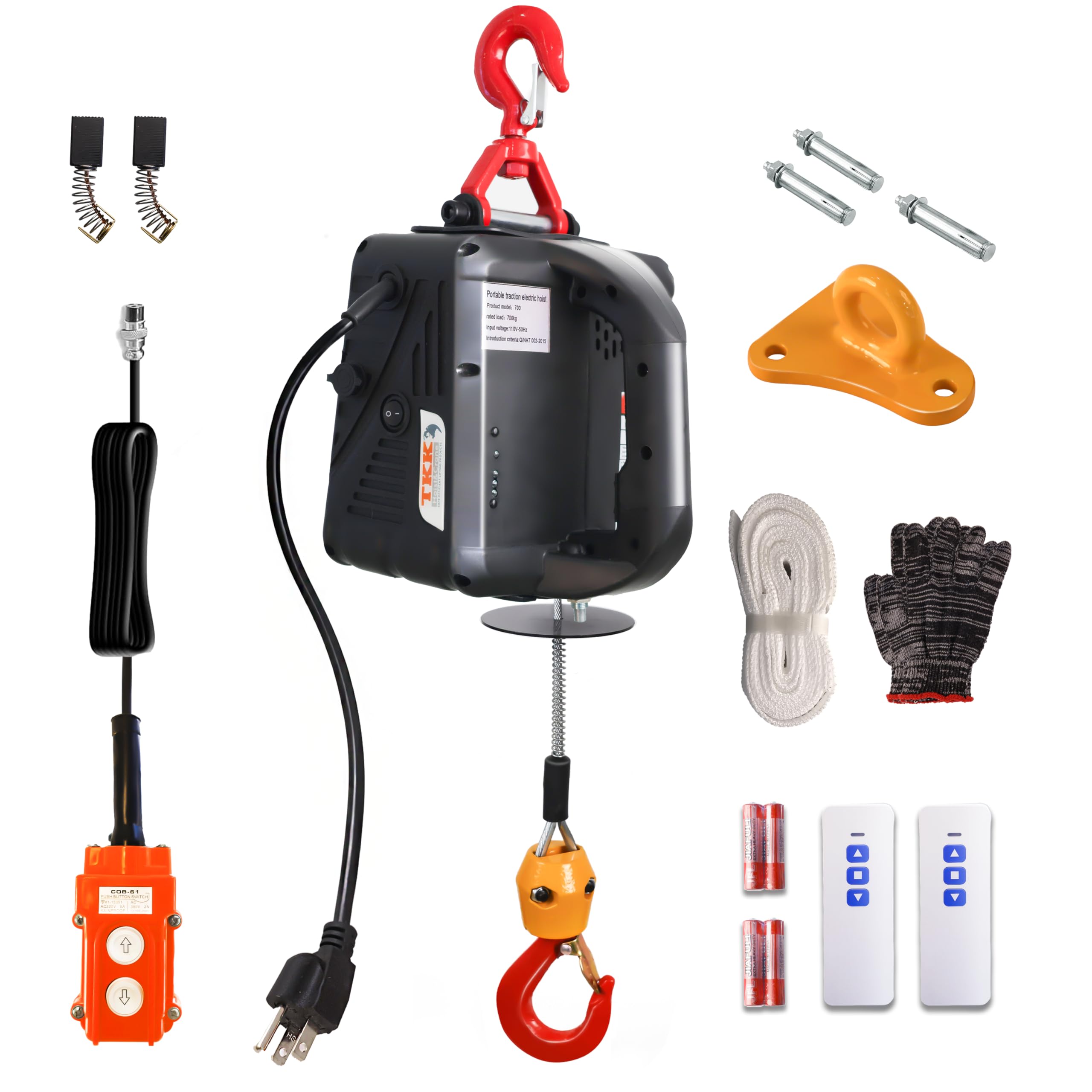 3-in-1 Electric Winch - 1100Lbs Lifting Capacity -8
