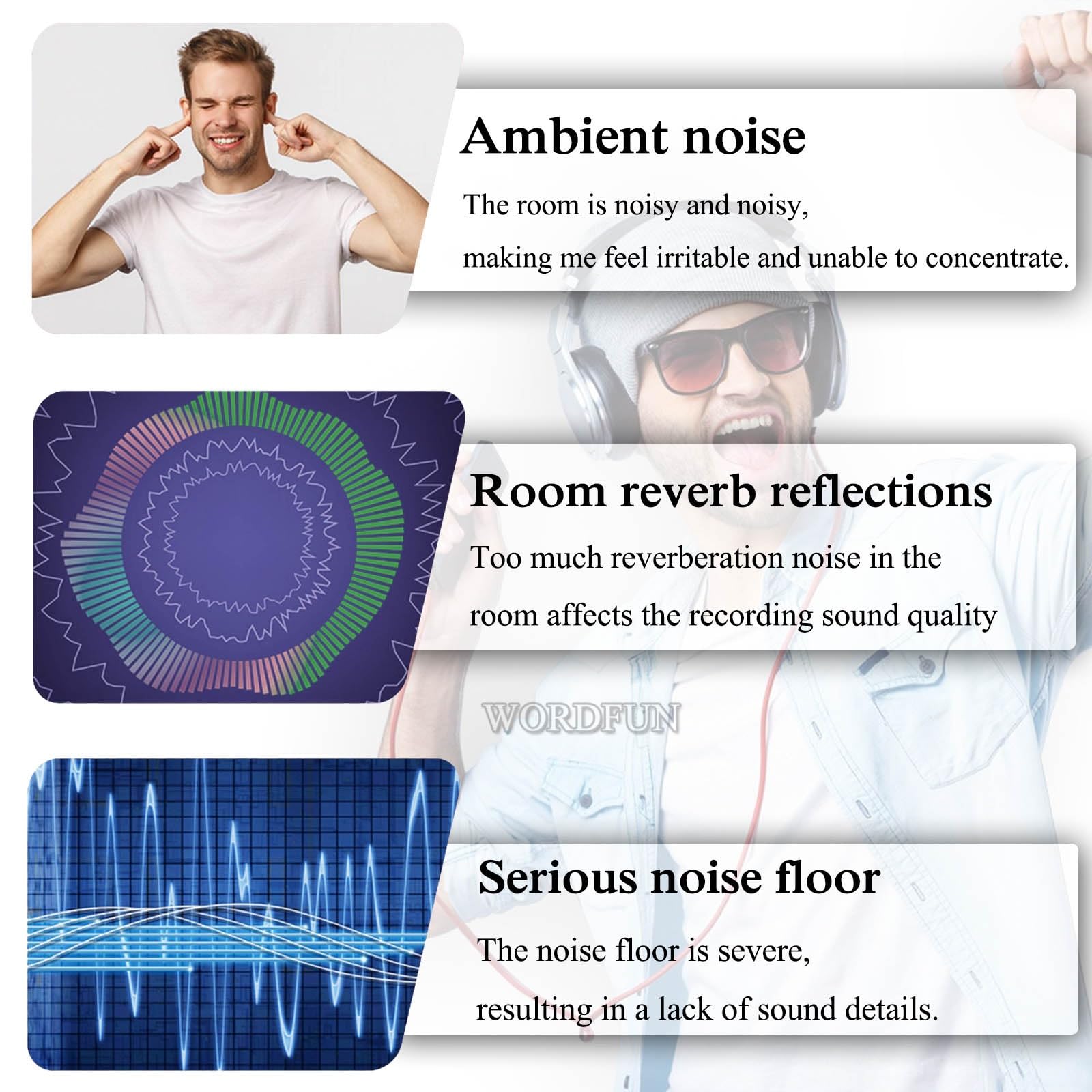 Home Studio Booth, Portable Recording Booth, Desktop Soundproof Cover, Decreasing Noise, Vocal Absorbing Shield, for Microphone Recording Equipment Podcasts Singing Gaming and Broadcasting