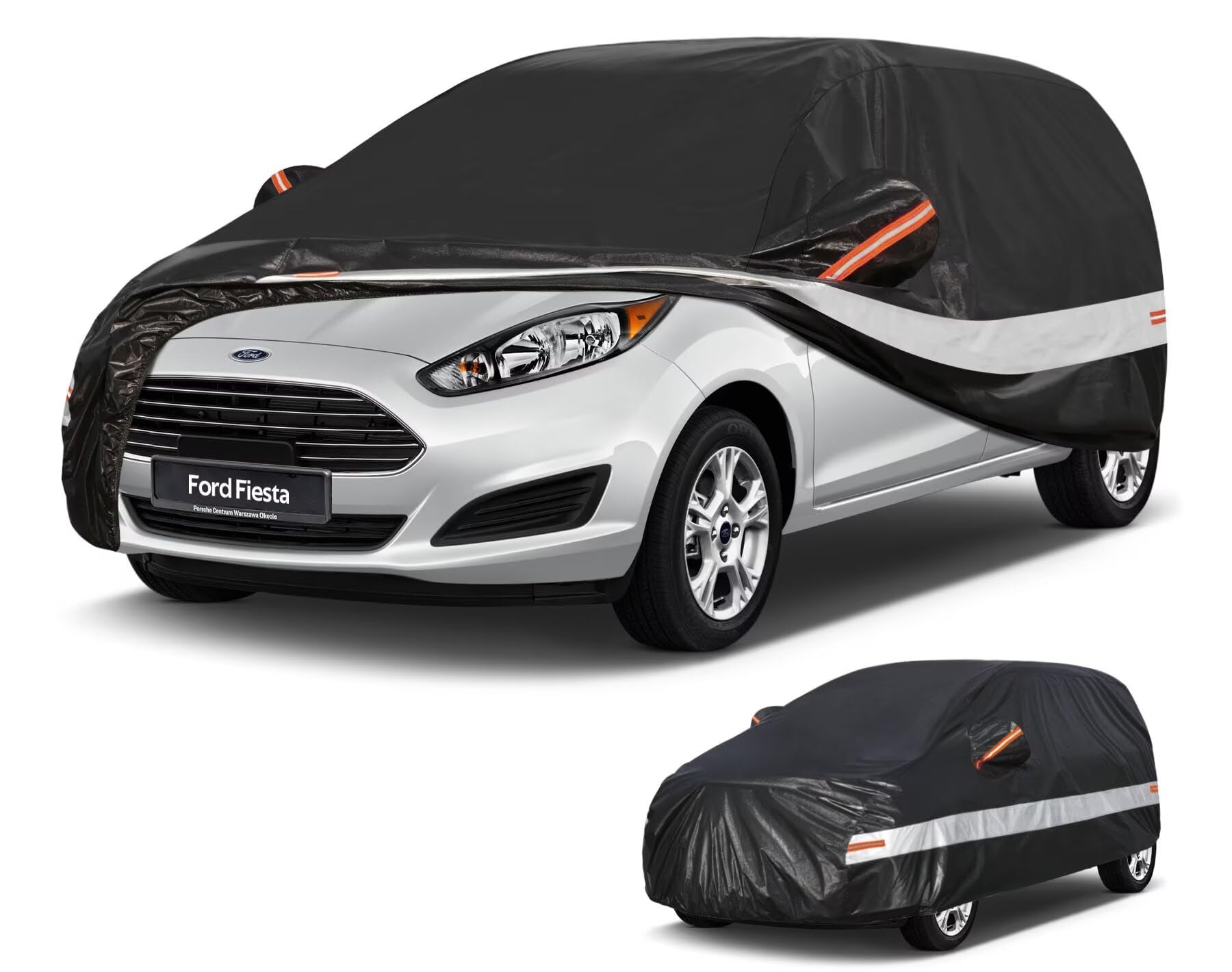 Holthly 10 strati Telo Copriauto per Ford Fiesta(1989-2025),100% copertura auto impermeabile,Telo Copri Auto per Esterno,impermeabile,protezione UV,antivento,antipolvere