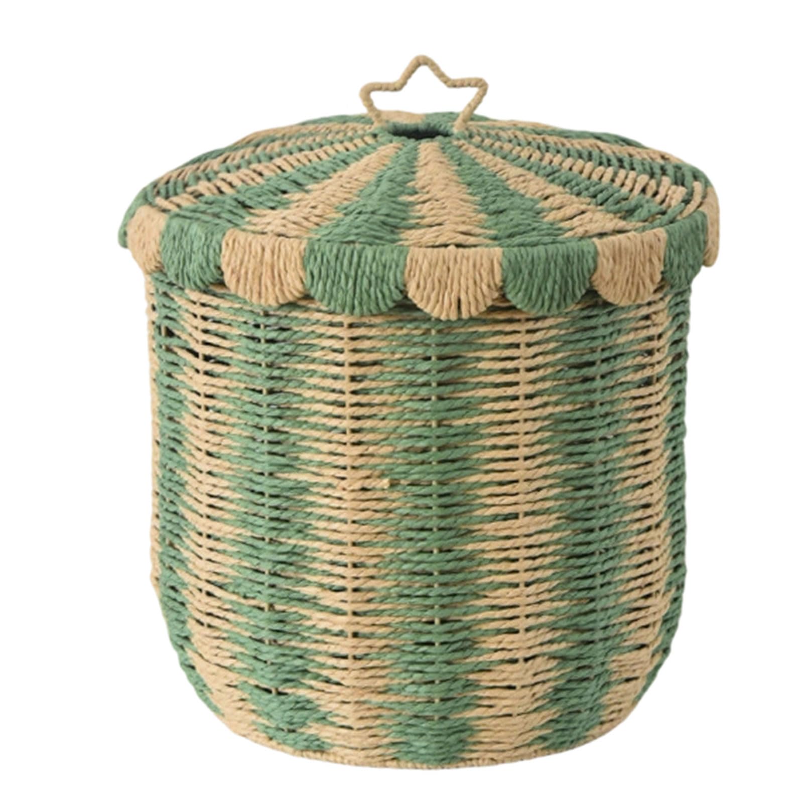 Stylish Wicker Dirty Clothes Basket Breathable Design Stylish Bedroom Storage Solution for Home Organization Ventilated Dirty Clothes Bin