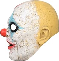 Vista 5 de Máscara de látex de demonio horrible para Halloween, payaso aterrador, accesorios de cosplay de payaso aterrador, máscara de zombi de llama