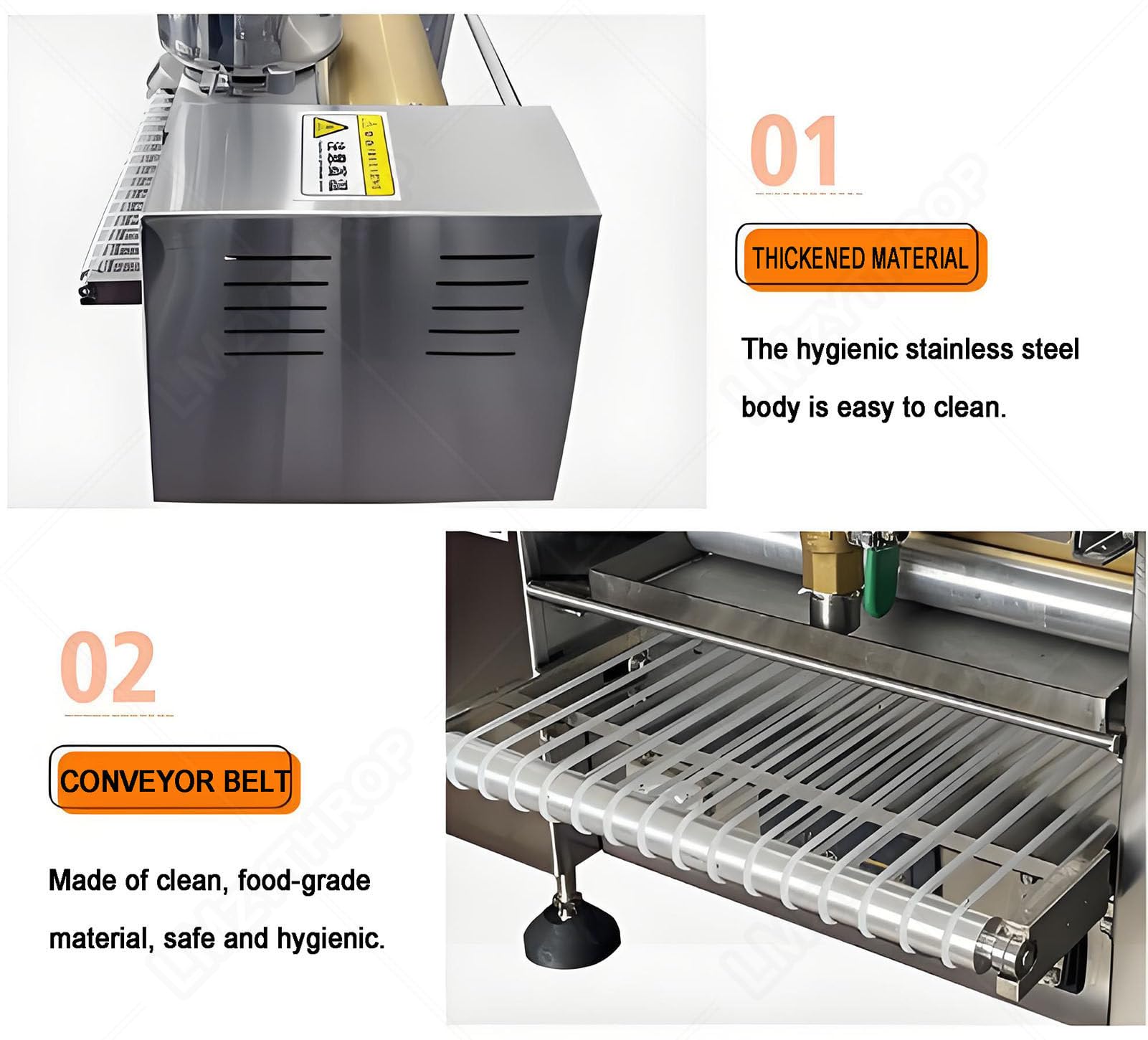 Máquina para hacer crepes con cubo de acero inoxidable, cinta transportadora, rodillo de masa y bandeja, 100 300 piezas, diámetro de panqueques de 10 pulgadas, perfecto para restaurantes y cafeterías