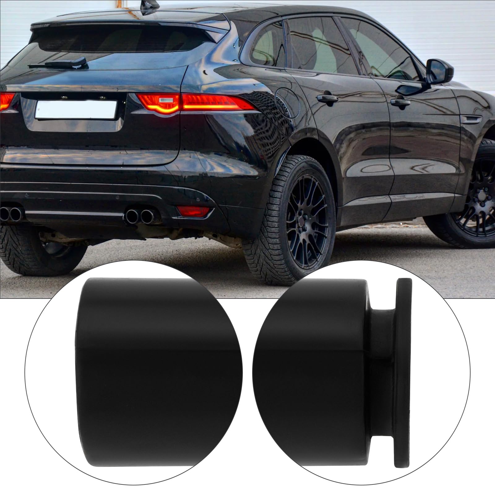 ECSiNG 1x Ensemble D'amortisseurs D'échappement Arrière en Caoutchouc avec Pièce de Rechange à Vis T4A16991 Compatible avec Jaguar XF XE F-Pace 2.0 Diesel 2016-2024