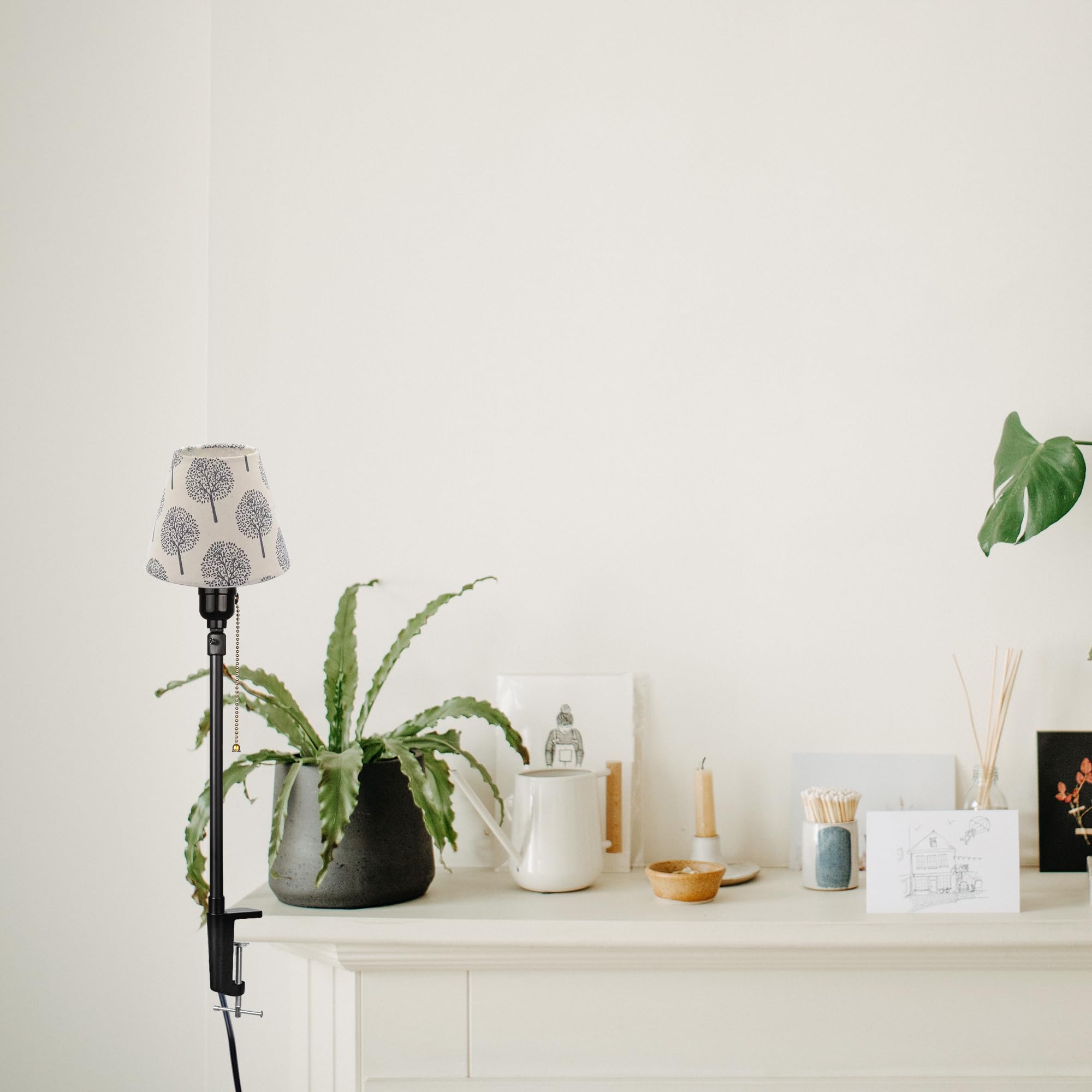 Modern Klemmleuchte,1 Packung Leselampe mit 2,5 m Kabel, Dimmbar Rosa Nachttischlampe,Augenpflege Schreibtischlampe für Heimgebrauch Büro, E27 Lampenhalterung - DZ0031XYS