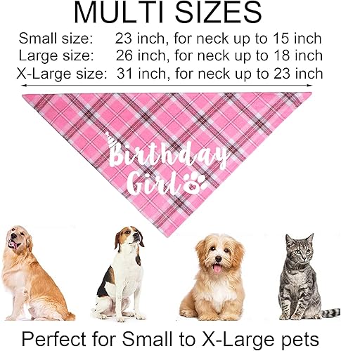 Miniatura 3 de Bandana de cumpleaños para perro, bandana de cumpleaños de varios tamaños para perros, bandana de cumpleaños para perros medianos y grandes mascotas