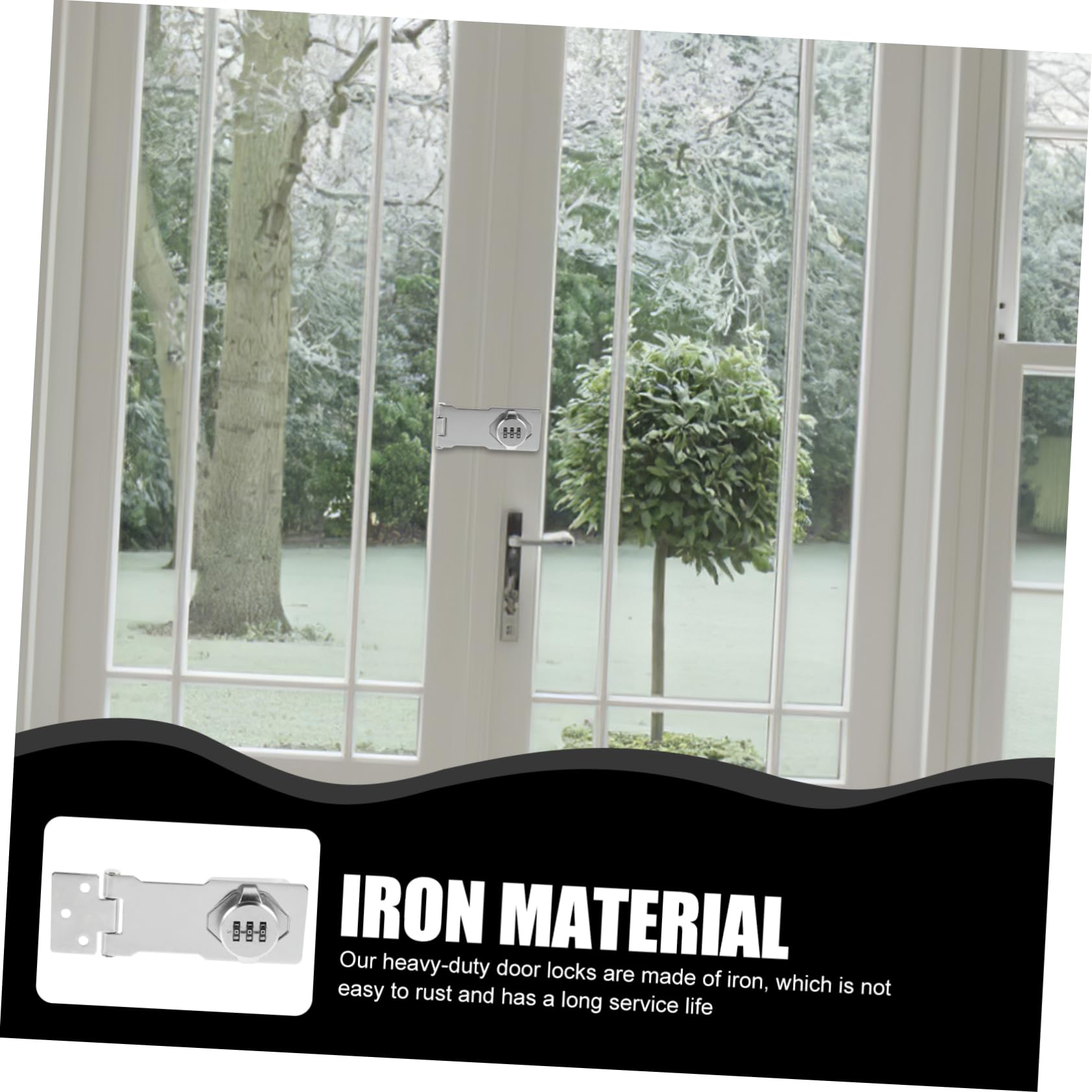 AUTSUPPL Mechanical Rotary Hasp Lock Password Clasp for Barn Door Latch Sturdy Material Smooth Operation for Home Office Security