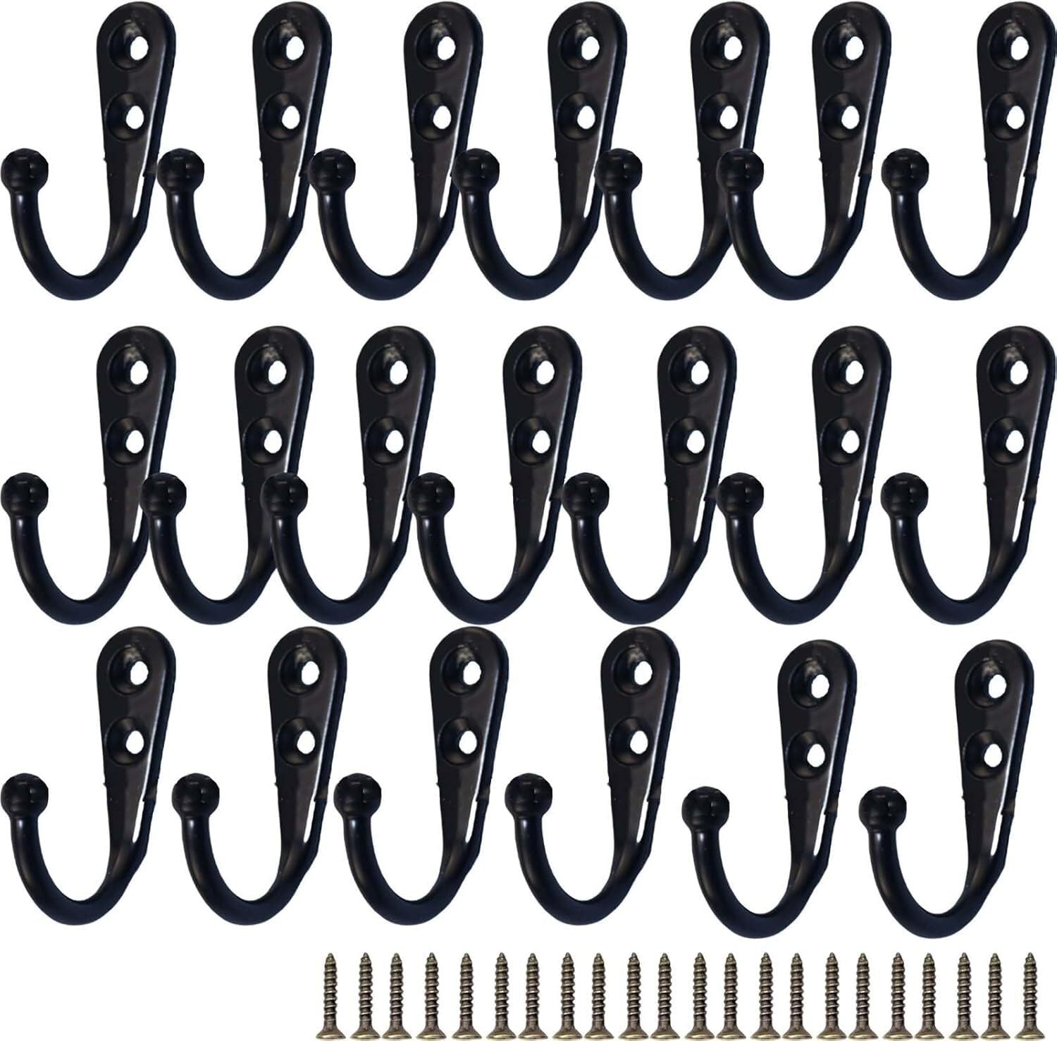 PAQWTYB Hooks, 20 Pack Vintage Metal Zinc Alloy Small Hooks