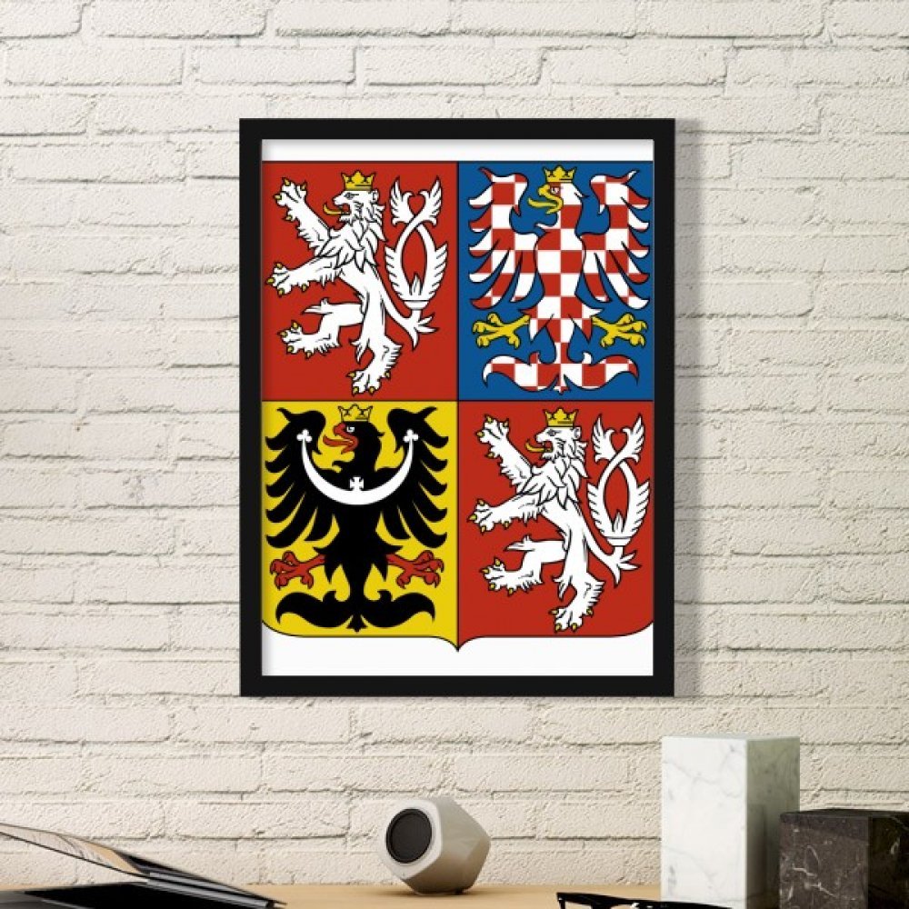 Habillez vos murs vides avec ce cadre blason tchèque noir médium