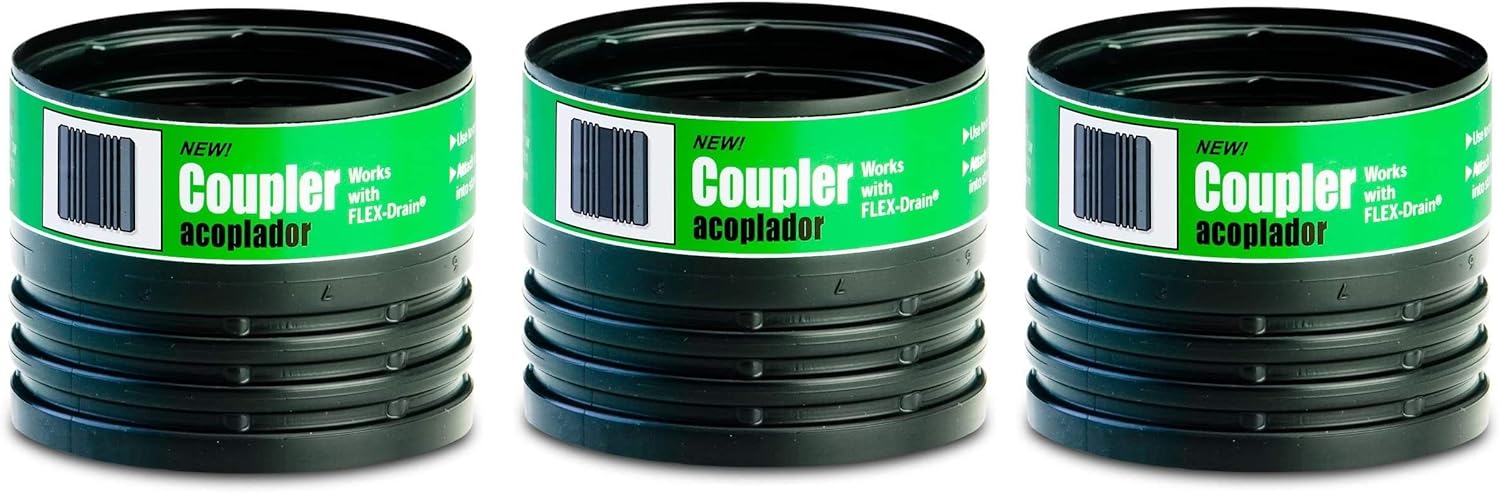 Flex-Drain 55020 Drain Pipe Coupler Adapter, Female to Female : Pipe Fittings : Garden & Outdoor
